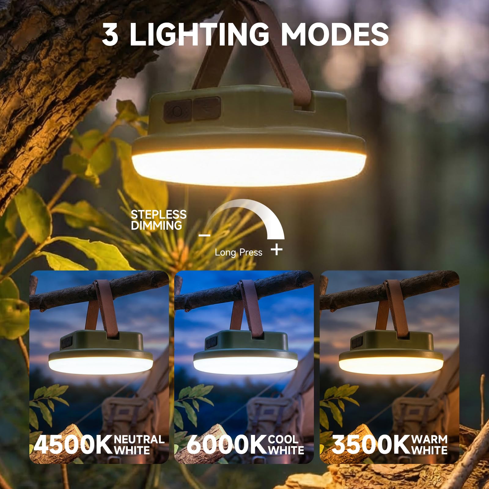 Solar Camping Laterne Wiederaufladbar mit Fernbedienung, 2400LM LED Zeltlicht 15000mAh Bis zu 120 Stunden Lebensdauer, Outdoor Wasserdichte Solarlaternen für Stromausfälle, Notfall, Camping, Wandern
