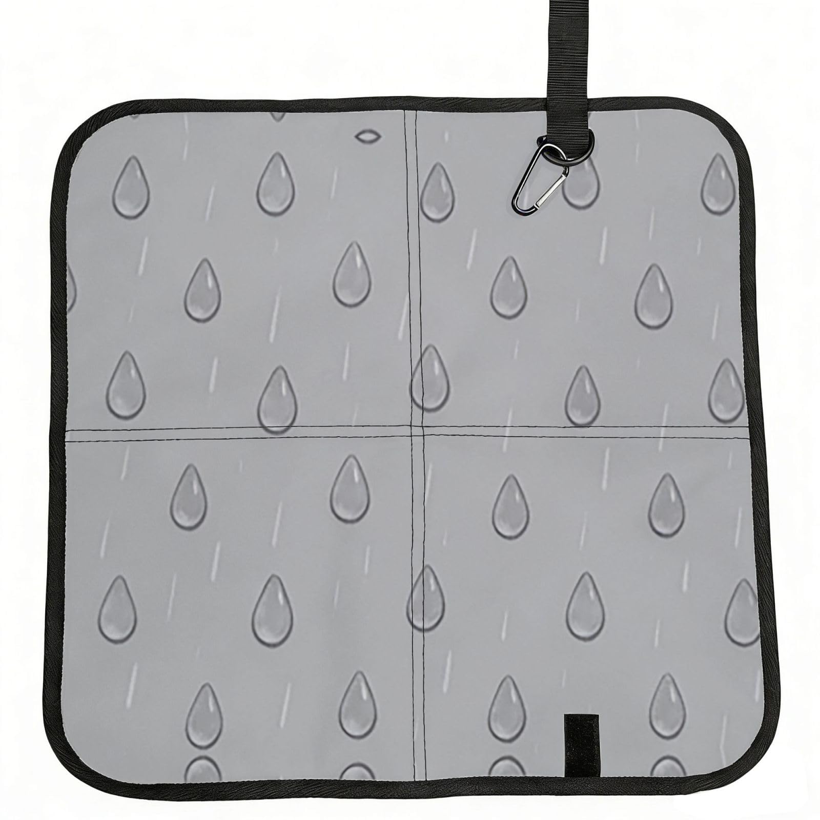 DUYIOKH Rain Print Foldable Portable Seat Cushion for World Cup Games, Camping and Outdoor Activities