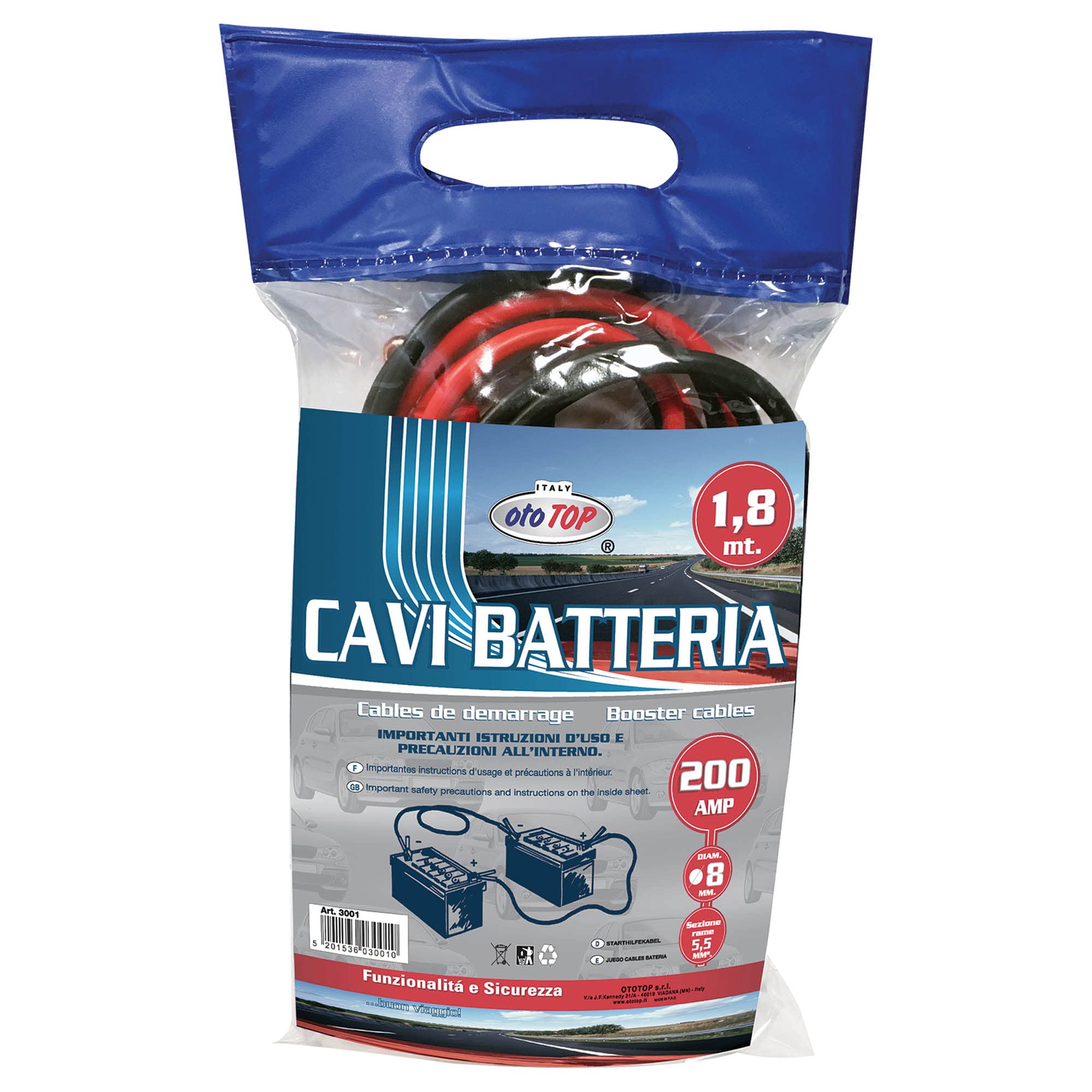 OTOTOP Cavi Batteria 400 AH 2.5MT