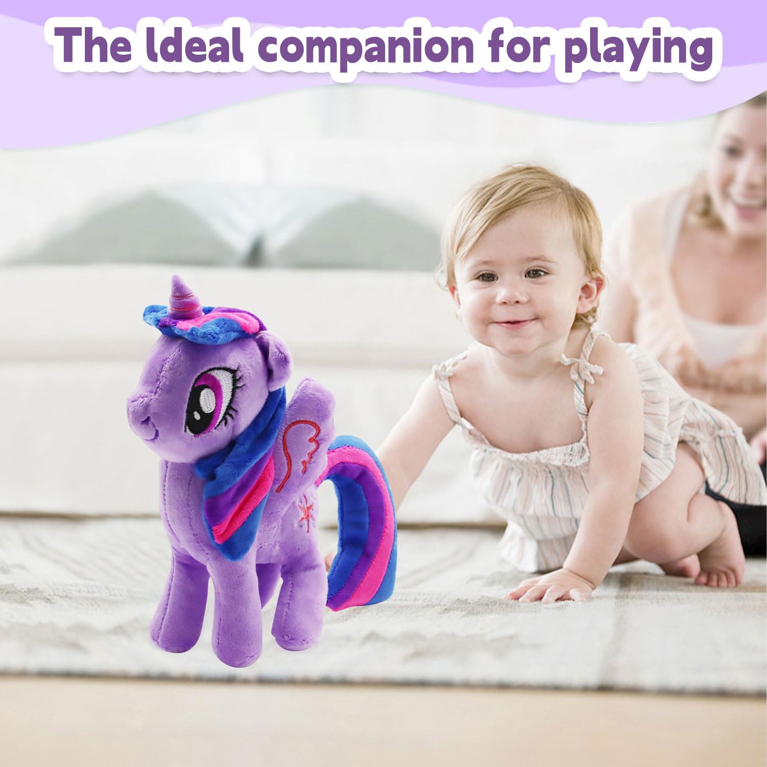 65cm Grande Peluche Unicorno Pony Cavallo Fucsia Per Bambini Ragazzi Adulti San Valentino 8944594992063