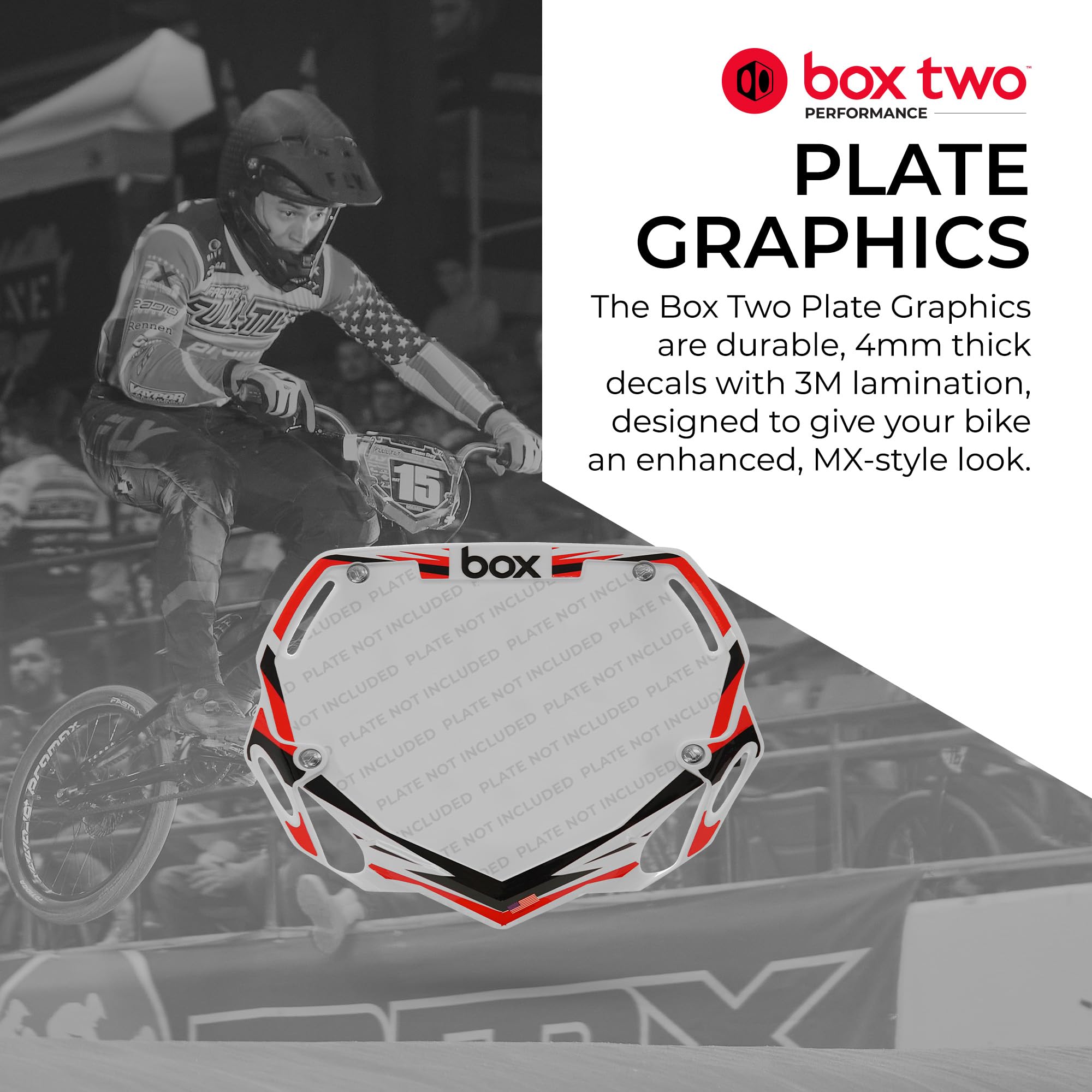 Snapklik.com : Box Two Number Plate Graphics - Red Motocross Quality ...