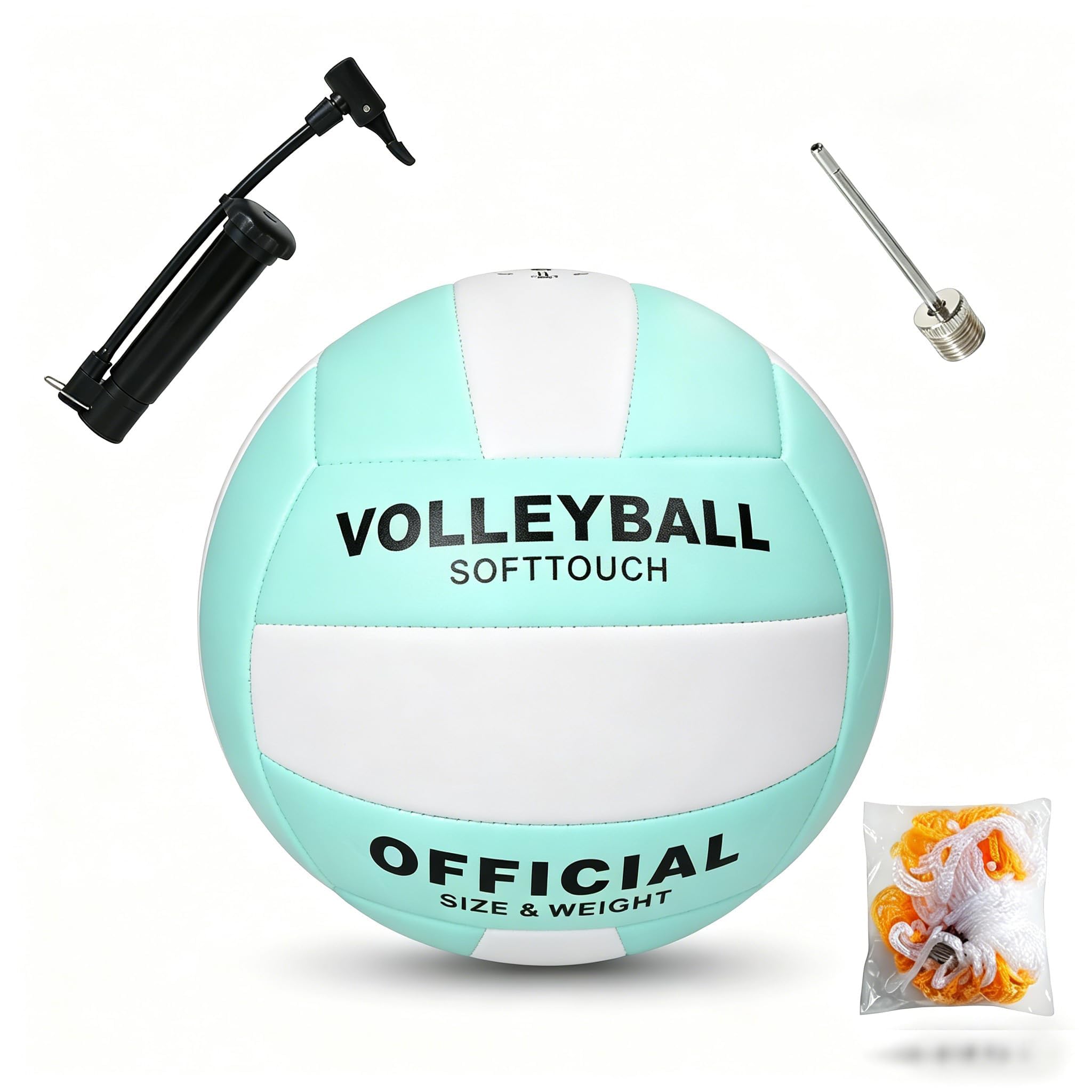 Volleyball Volleyball, Volleyball, Soft Touch Beach Volleyball, Comes with Pump, Air Needle and Net Bag