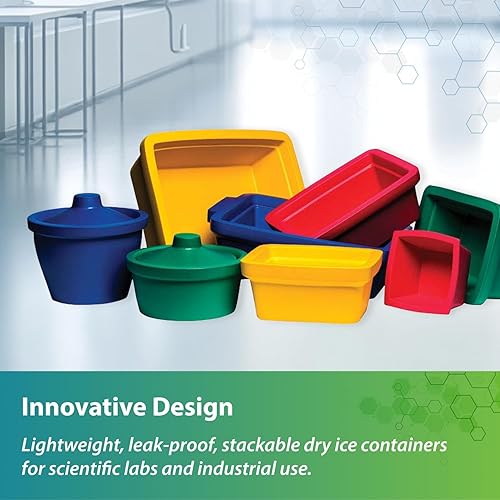 Vista 12 de Bandeja de hielo azul extra pequeña – Soporte para hielo de 1 litro – Recipiente de hielo apilable, ligero y a prueba de fugas – Contenedores