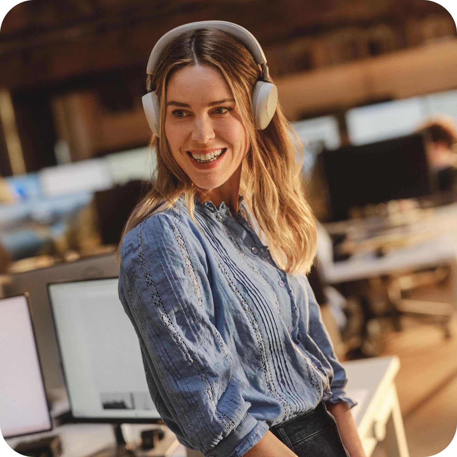 Jabra Evolve3 75 Cuffie Wireless Bluetooth con Microfono, Grigio Caldo