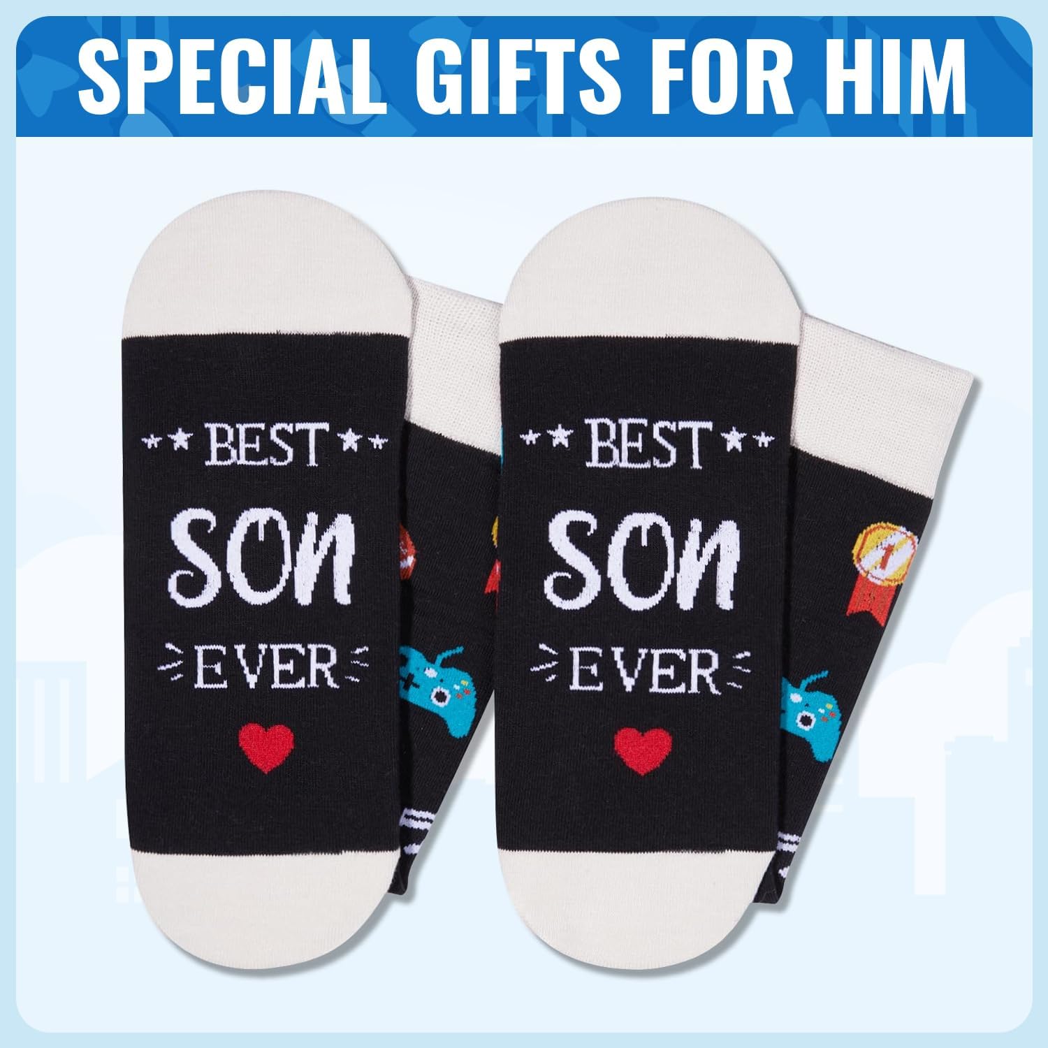 HAPPYPOP Gift Idea for Him - New Dad Gifts, Fathers Day Socks for Grandpa Dad Son - Image 4