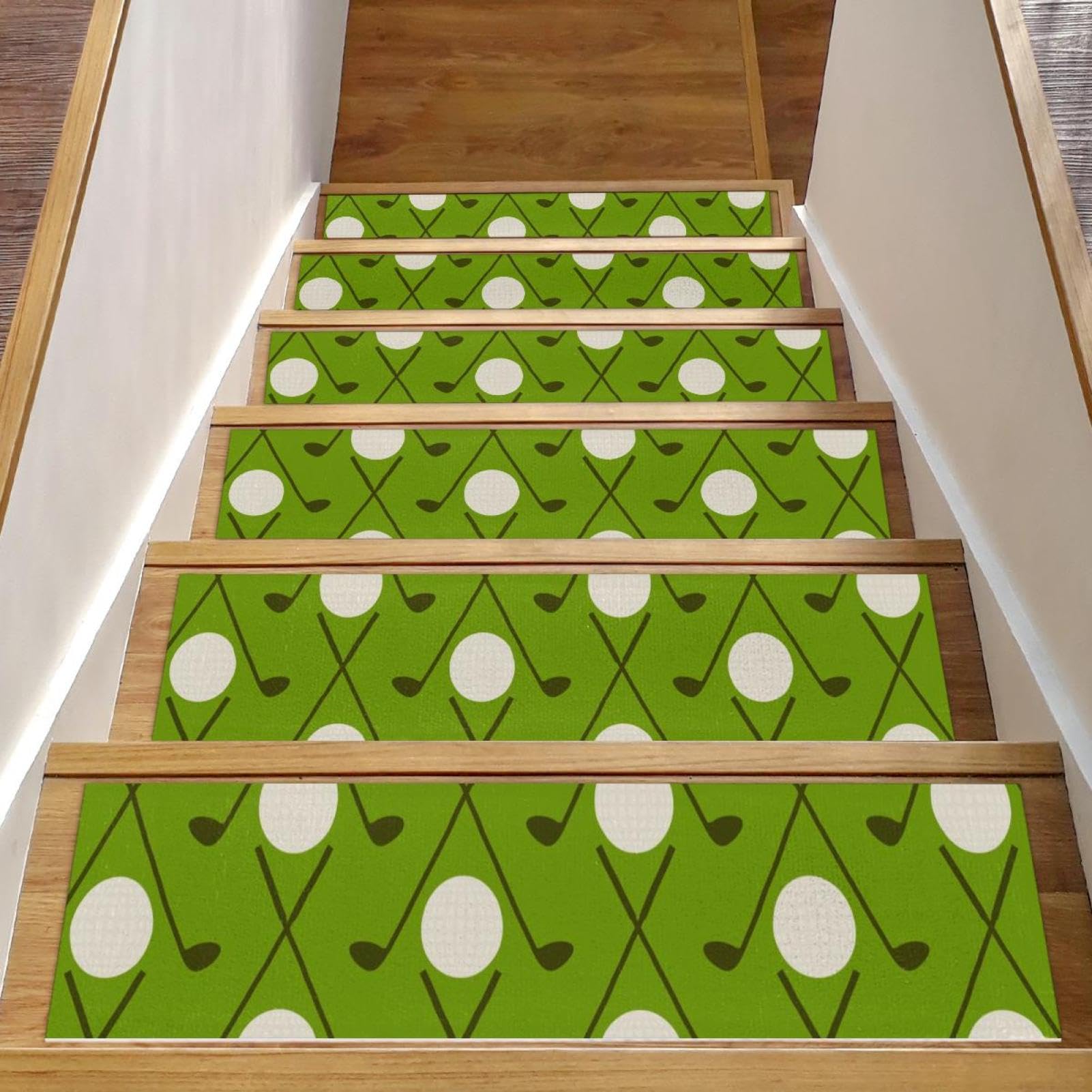 Tapis d'escalier vintage de qualité supérieure pour marches en bois avec envers antidérapant