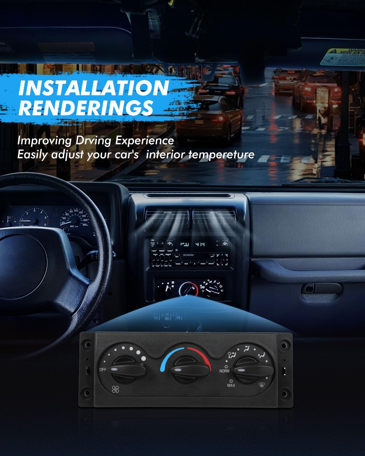 ECCPP 3545543C5 Climate Control Module AC Heater Climate Control Panle Switch