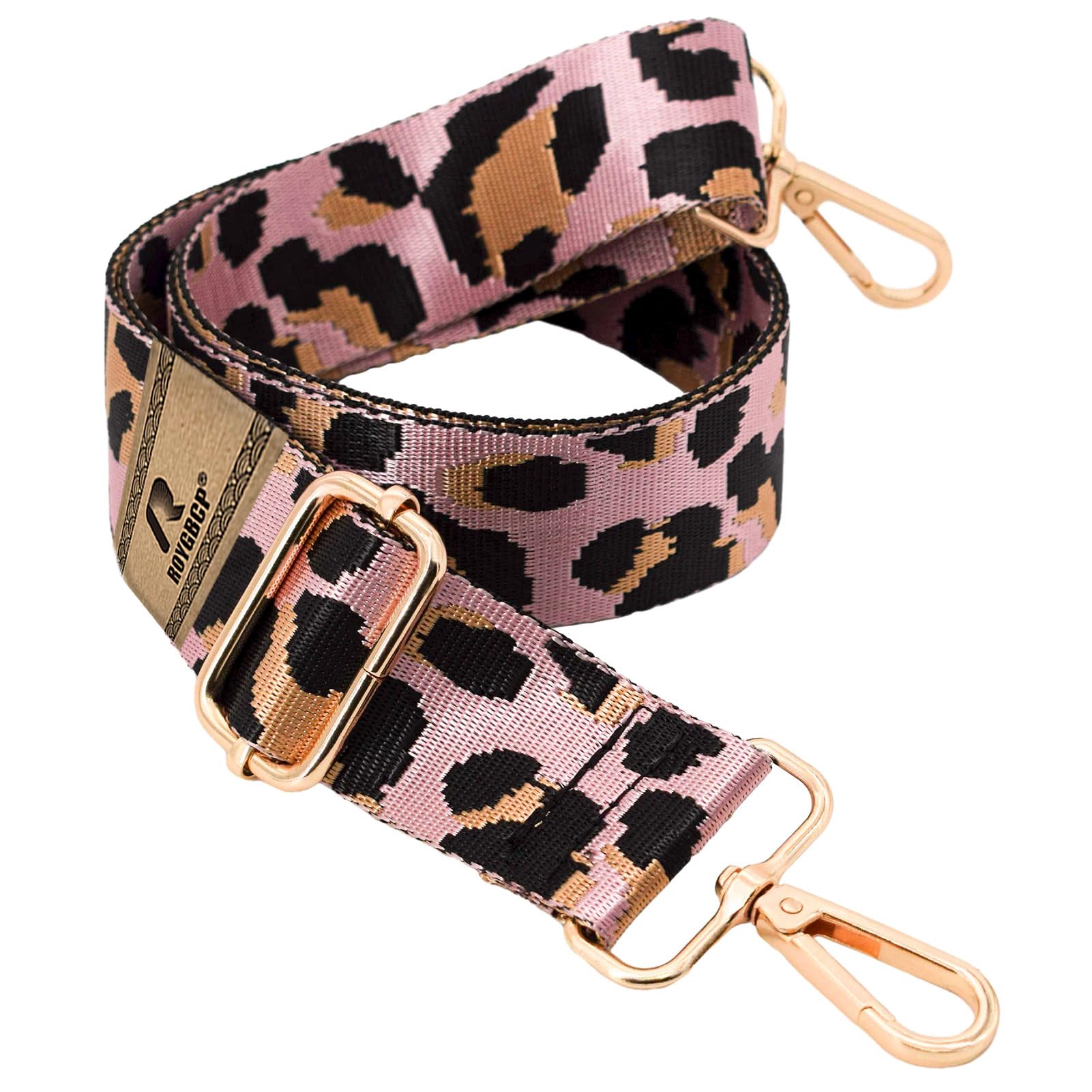 ROYGBCP Purse Straps Replacement Crossbody Bag Straps Wide Shoulder Strap Adjustable Replacement Crossbody Straps Leopard Colors for Handbag