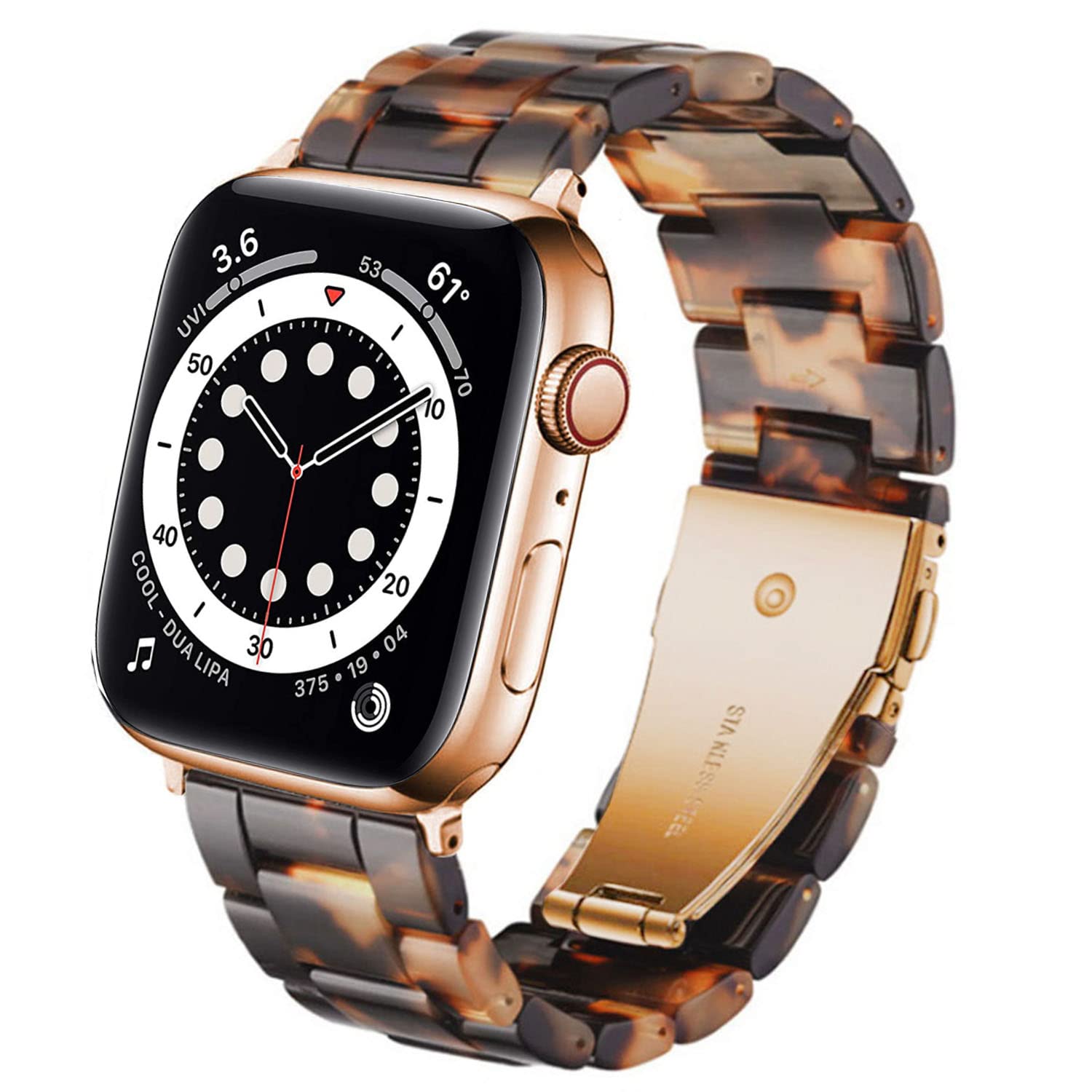 DEALELE Bands Compatible with Apple Watch 49mm 46mm 42mm 45mm 41mm 44mm 40mm 38mm, Colorful Resin Replacement Strap for iWatch Series 10/9 / 8/7 / 6/5 / 4/3 / Ultra/SE Women Men — view 26