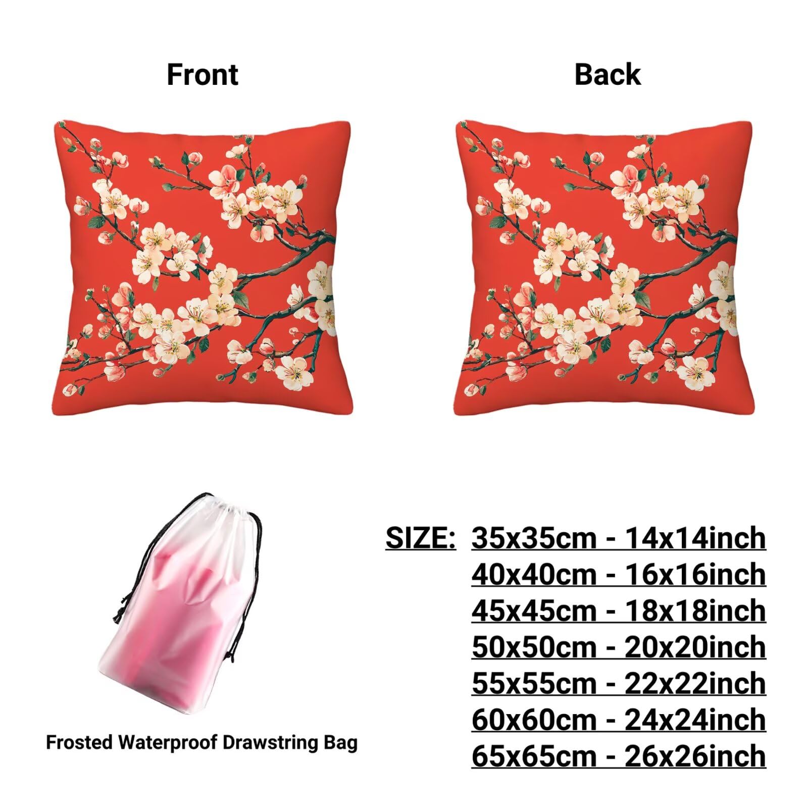 Kissenbezug 55x55 Rot 4er Set Samt Kissenbezüge Blume Zierkissenbezug Kissenhülle Dekorative Weiche Quadratische Dekokissenbezug Sofakissenbezug Couchkissen für Deko Schlafzimmer Wohnzimmer U-15