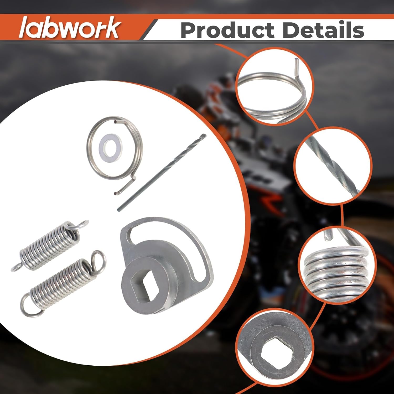 labwork Motorcycle Balancer Idle Lever and Torsion Spring Holder Replacement for Kawasaki KLR650 KLR 650 1987-2018