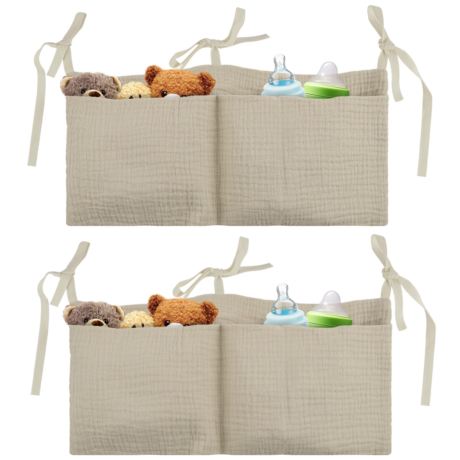 Flintronic Baby Crib Organiser, Baby Bed Storage Hanging Bag, Crib Organizer, Diaper Nursery Organizer