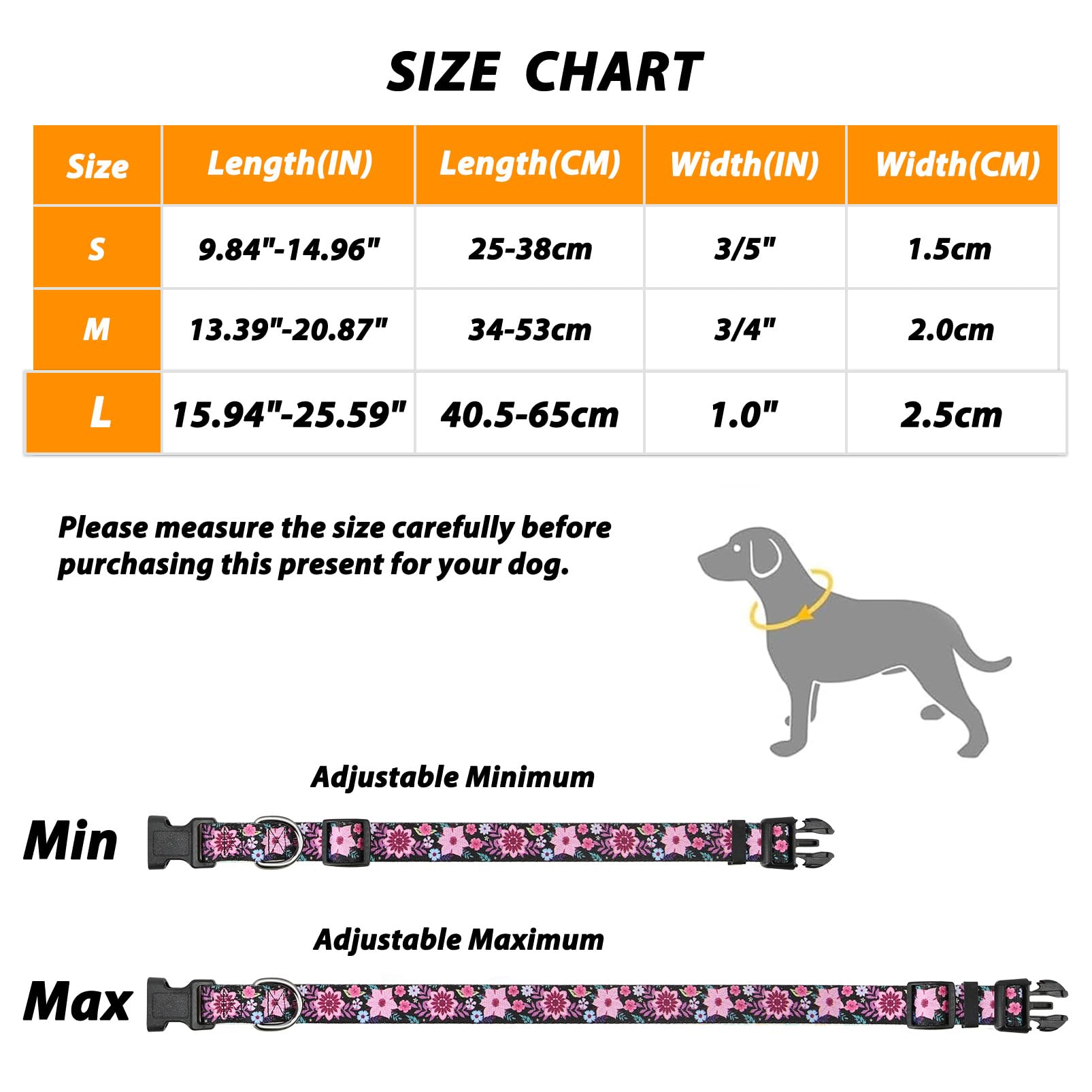 HEELE Dog Collar Large Multi-Colour Patterned Soft Comfy Dog Pet Collars Easy Adjustable Collar for Medium Large Dogs Indoor Outdoor Activities - Image 2