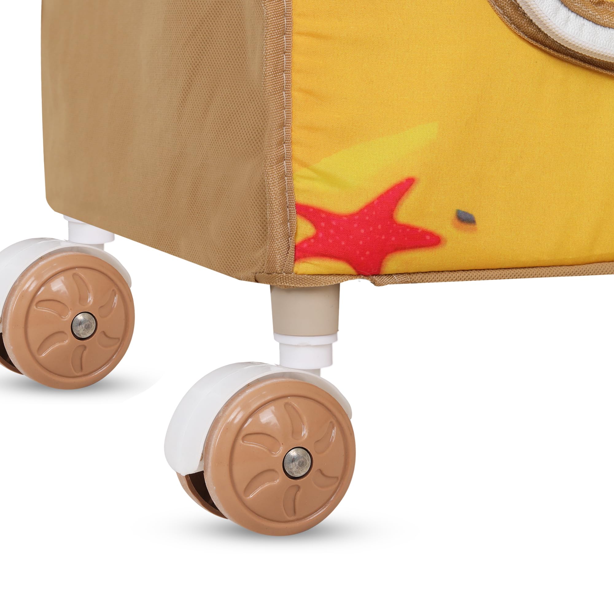 AMARDEEP Baby Folding Almirah with 5 Trays | Portable Wardrobe for Kids | Cloth Organizer with Wheels | Cartoon Print Storage Cabinet | Multipurpose Kids Almirah for Baby Clothes & Toys - Image 9 thumbnail