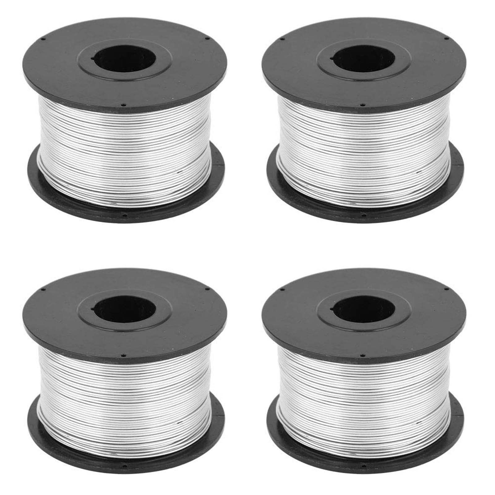 Rebar Bindedraht für Automatische Bindemaschinen, 110m 0,8mm 4 Rollen | Edelstahl Stahl Tie Wire Spule Bewehrungsdraht, Weich & flexibel Bewehrungs Draht Stahlbinder für Bau Schweißdraht