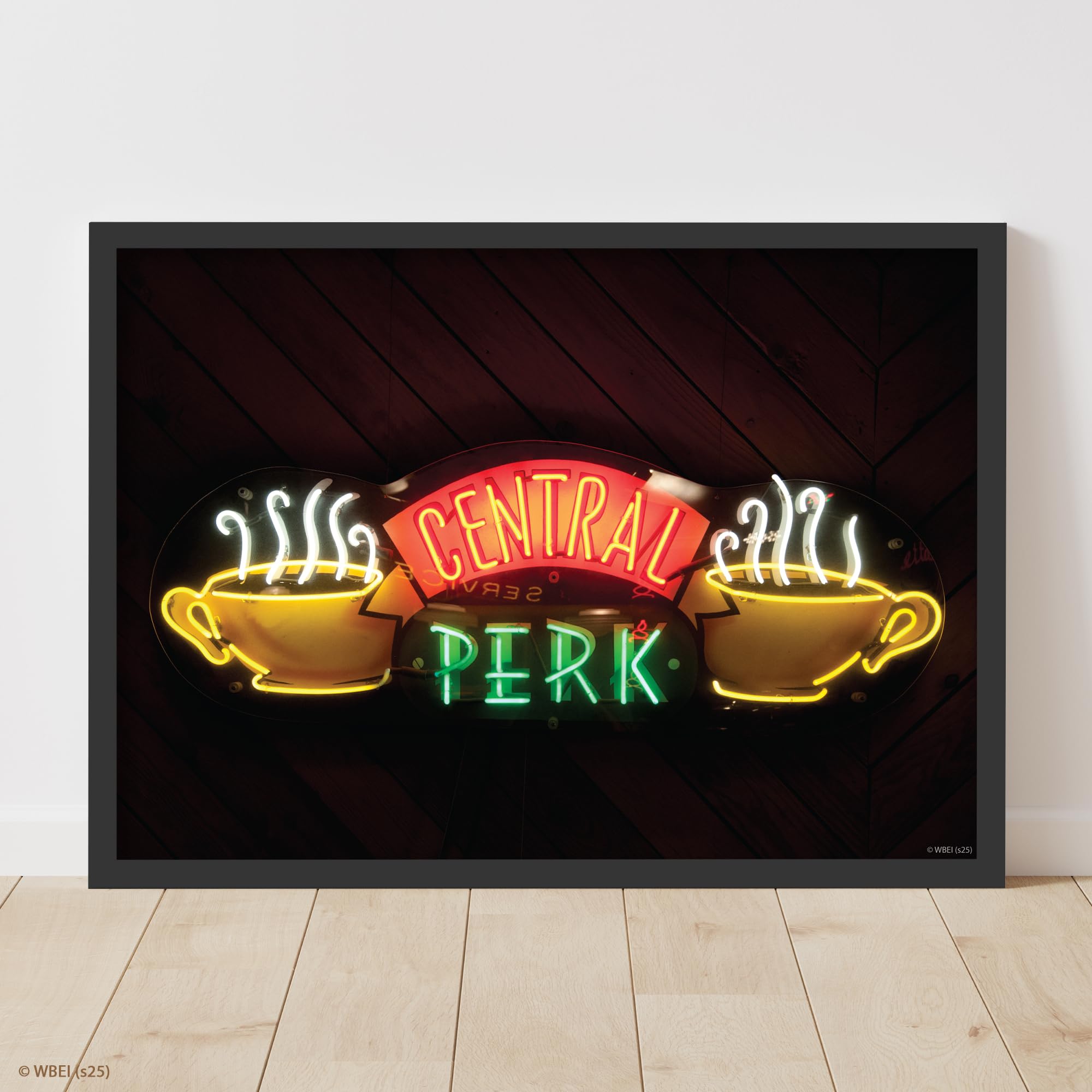 Friends Print - Central Perk Glowing Logo Poster Wall Art (21cm x 29.7cm - A4)