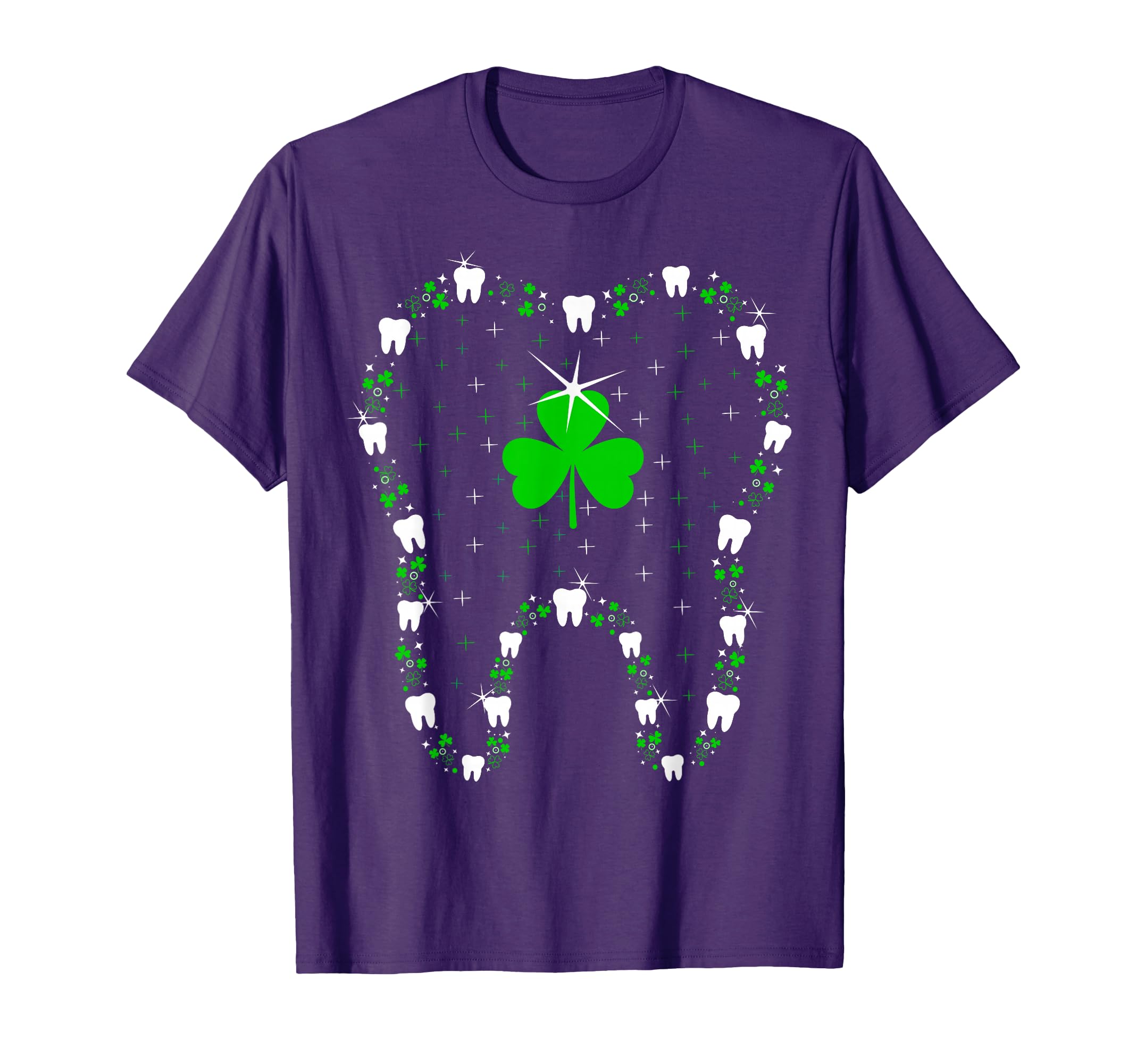 Teeth Dental Shamrock Leaf Tooth Dentist St. Patrick's Day T-Shirt