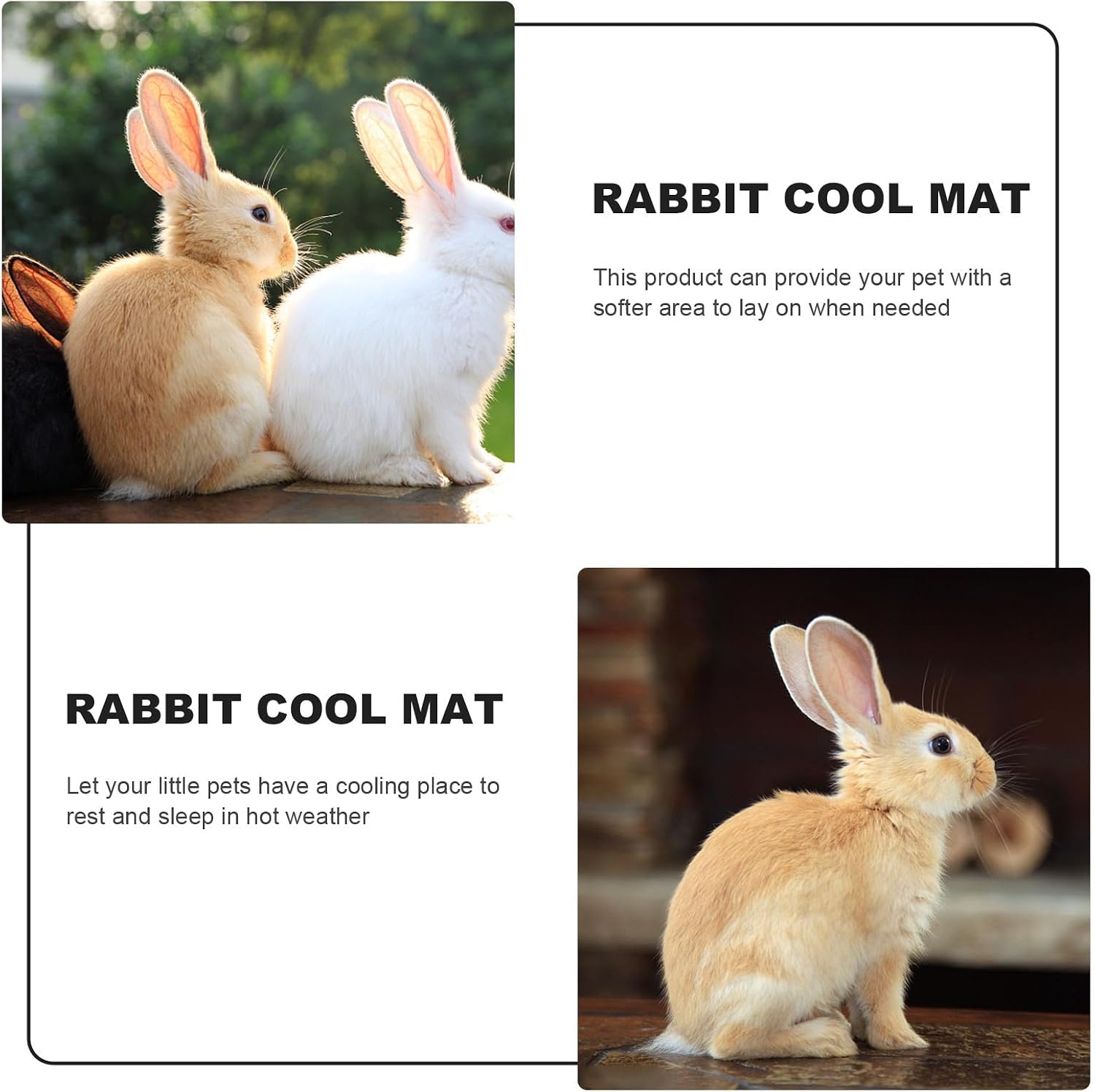 Alasum 2Pcs Small Pet Grass Mat Cooling Bedding for Rabbits and Chinchillas, Woven Natural Grass Cushion Pad for Small Animals, Summer Cooling Mat for Bunny Cage Random Color Random Color