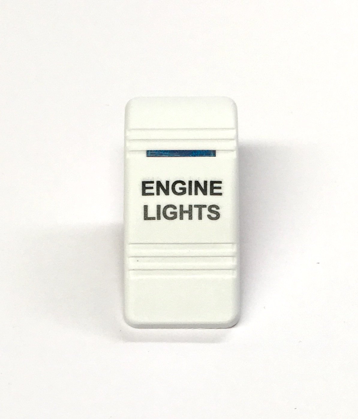 Southern Marine Euro Rocker Switch Cover, White with Blue Lens. Contura III. Fits Carling, Cole Hersee, Blue seas (Engine Light)