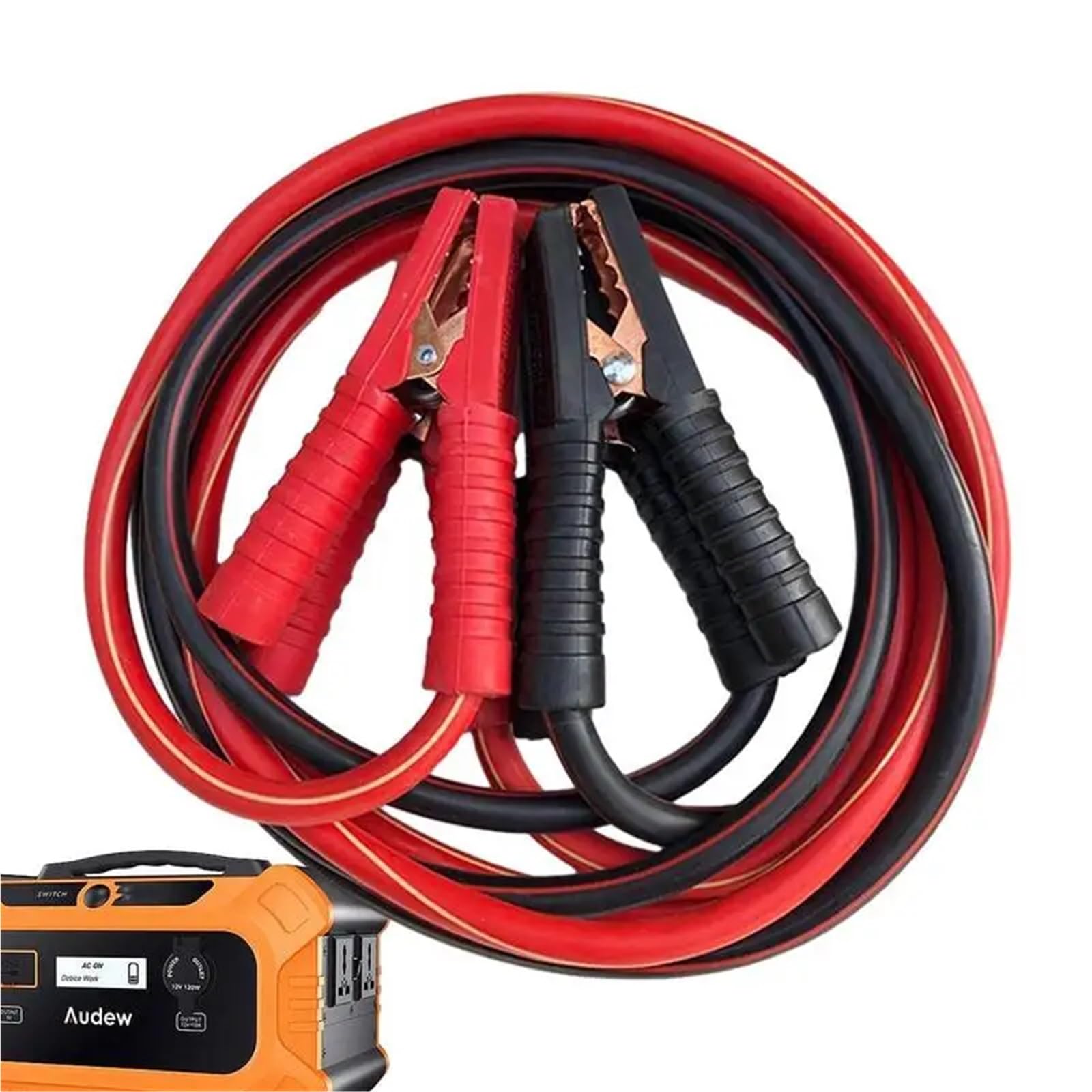 Cable de Arranque de Emergencia for Coche, 3/4 Metros, 1500 A, con Abrazaderas for Furgonetas y SUV, de Doble Extremo.(4 Meters)
