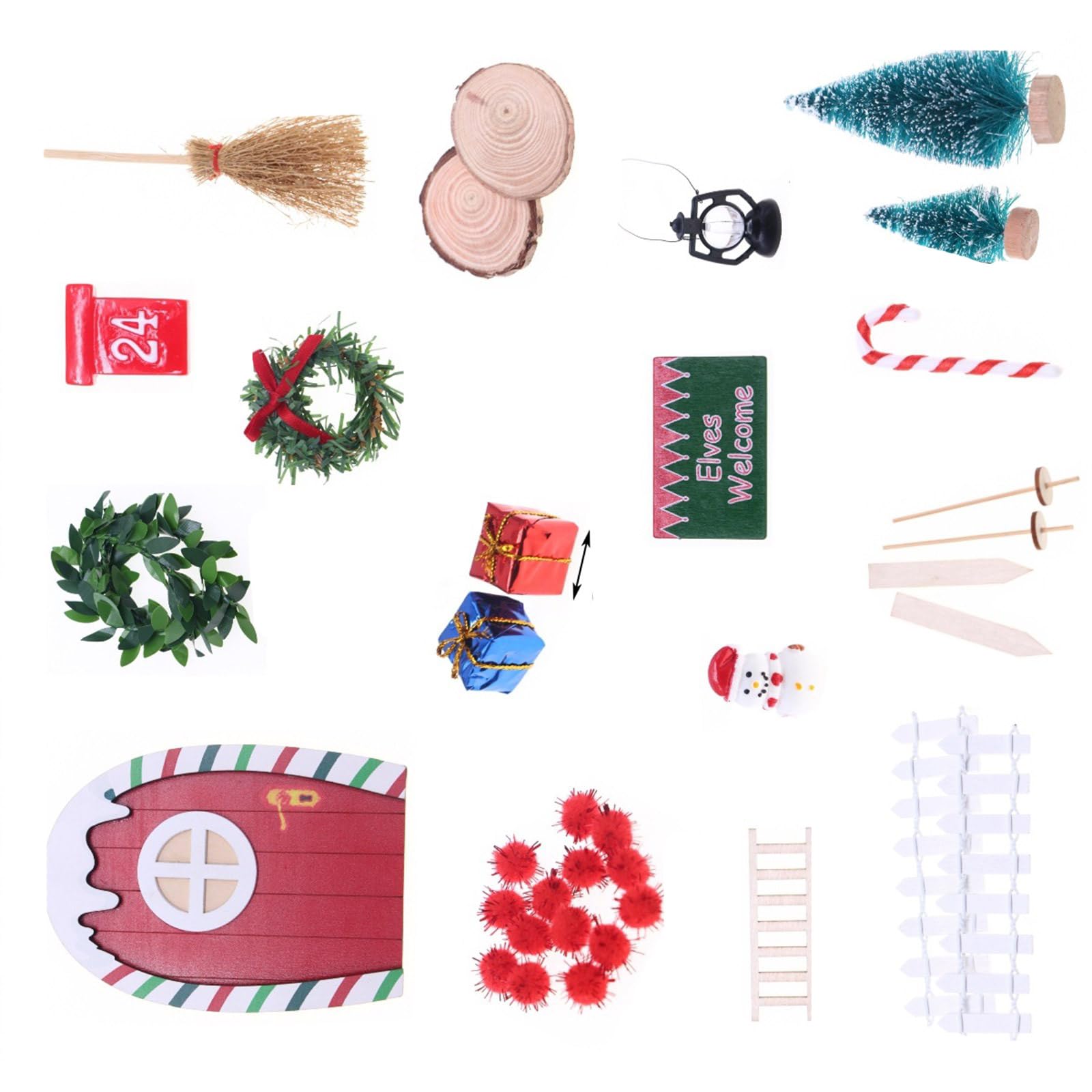 APGLSXY 1Box Interactive Holiday Display Miniature Gnomes Figurines Festival Homes Ornaments Compact Storage Design Family Friendly Decoration Gnomes Set Christmas Scene Model