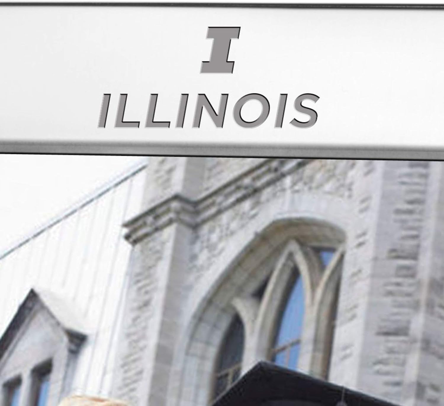 M. LA HART University of Illinois Polished Pewter 8x10 Picture Frame