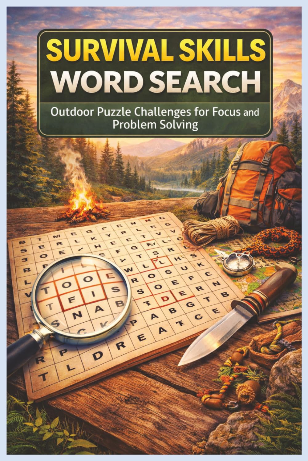 Survival Skills Word Search: Outdoor Puzzle Challenges for Focus and Problem Solving (Word Search Puzzle Collection)