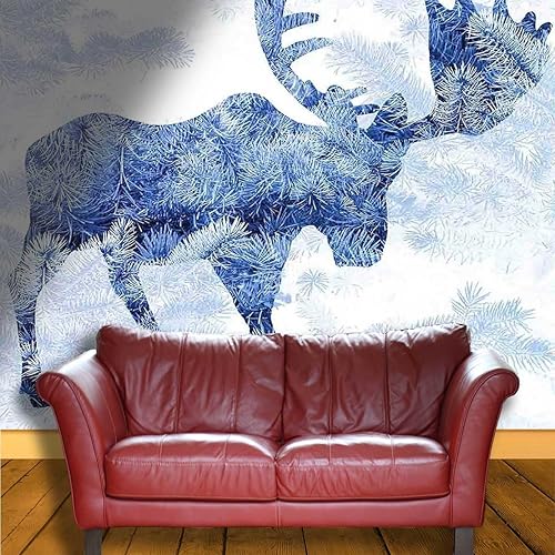 Miniatura 3 de Papel tapiz Art Déco, papel de alce para decoración de pared, decoración de pared, versátil para varios espacios (59 pulgadas de ancho) x 48