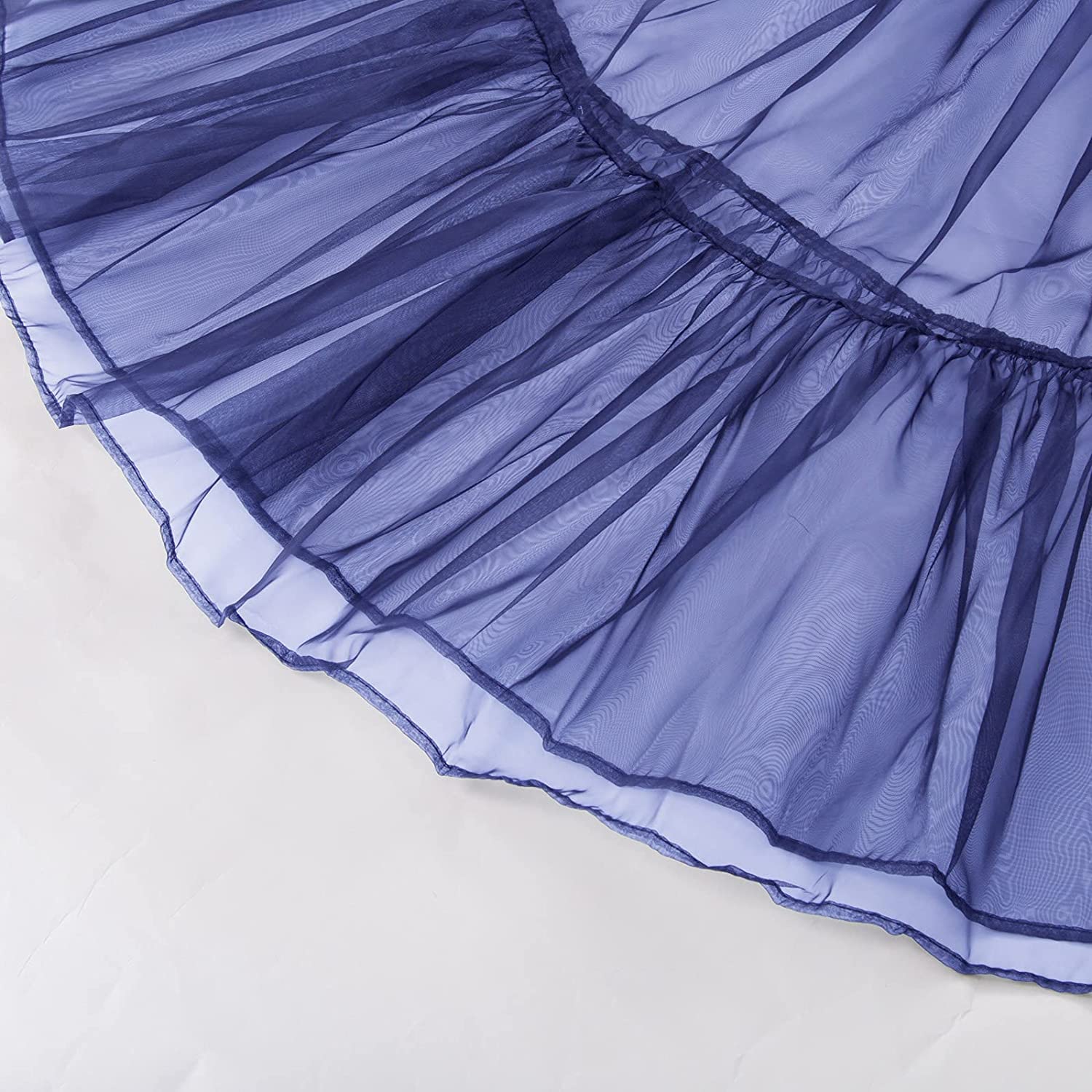 PINK WINGS Women's Ankle Length Cancan Underskirt Petticoats Hardnet (Medium, Blue) - Image 4 thumbnail