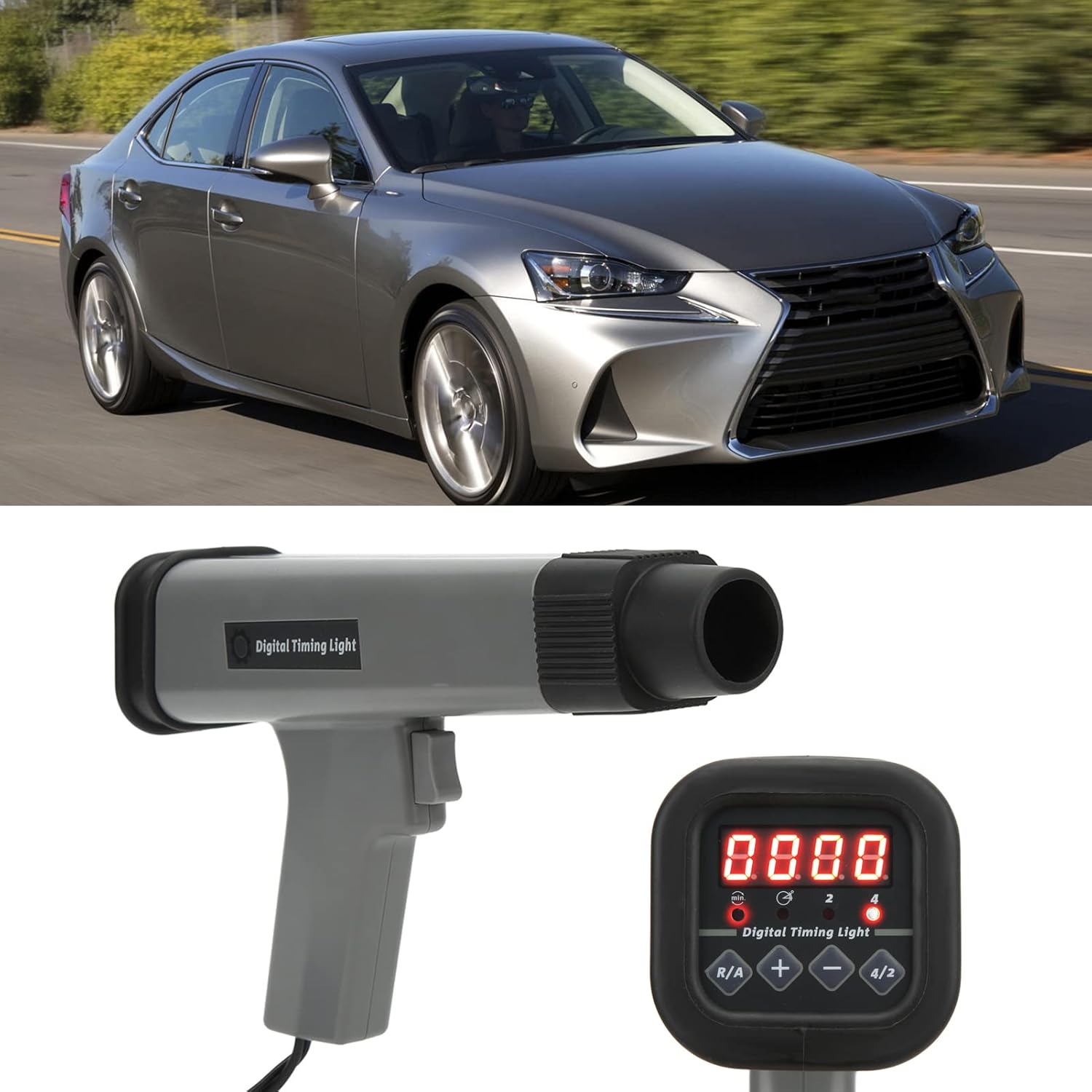 Ignition Timing Light, Practical High Strength Sturdy Engine Timing Light Accurate Digital Display Ignition Timing Light for Motorcycle for Individual Boats, Saloon Cars