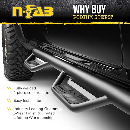 Miniatura 9 de N-Fab Podium SS Steps  Acero inoxidable pulido, de rueda a rueda con acceso a la cama  HPF17105CC-6-SS  Compatible con Ford F-250F-350 Super Duty
