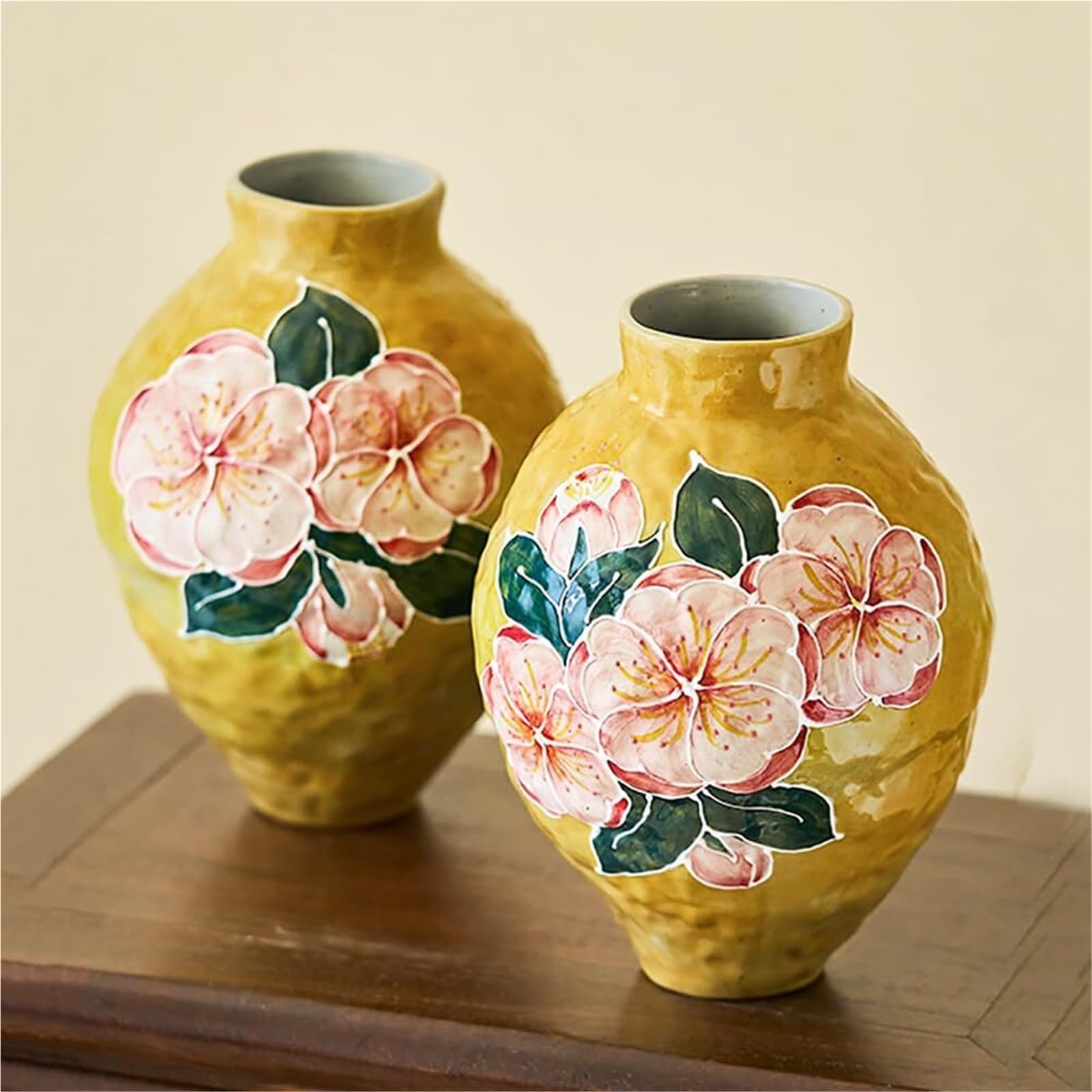 Unikalny wazon na kwiaty ręcznie robiony ceramiczny wazon na kwiaty w stylu vintage 8 cali do dekoracji wnętrz estetyczna dekoracja pokoju(B)