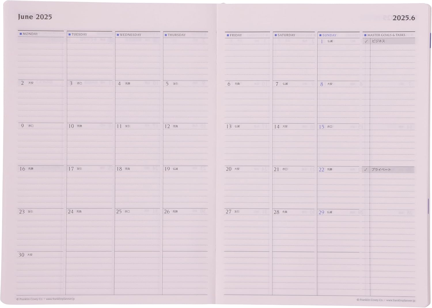 B6 Franklin Planner Organizer, One Page Per Day, PU Leather, Begins January 2025, Brown 86313