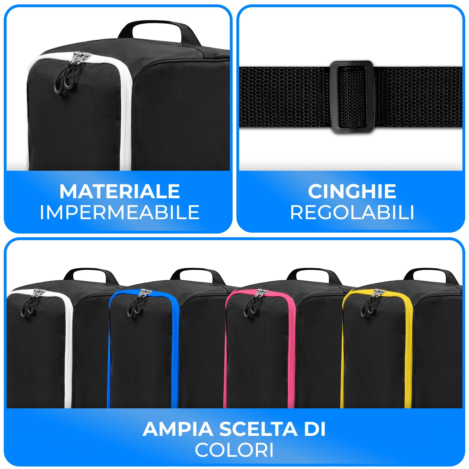 STYNGARD Borsa per scarponi da sci con scomparto per casco e scomparto per stivali [40 L] – Borsa da sci con funzione di tracolla e spazio per accessori – modello ZERMATT