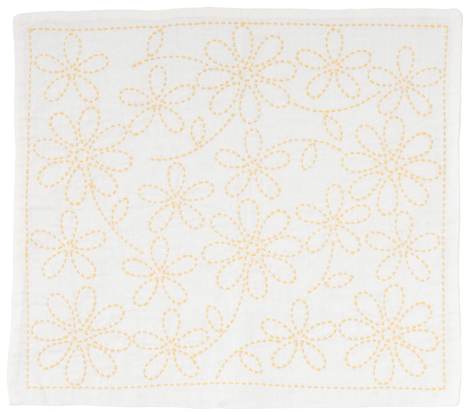 原ウール Sashiko Dish Towel Sashiko Kit Flowers : Hobbies