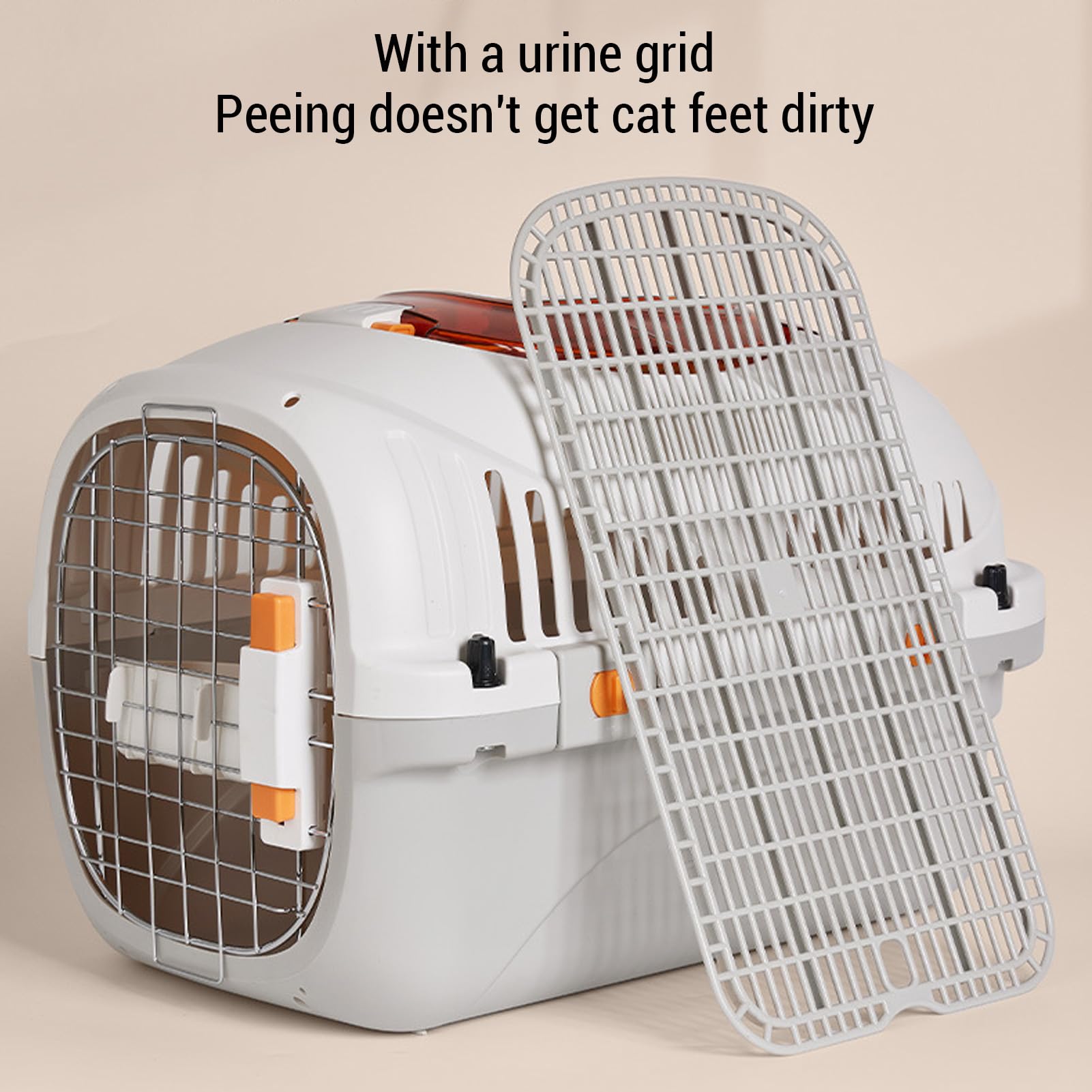 Gabbia per Cani in Plastica 3 in 1 Approvata Dalla Compagnia Aerea, Trasportino da Viaggio per Animali Domestici con Guscio Rigido, Ampio Spazio, Cuccia per Gatti Portatile