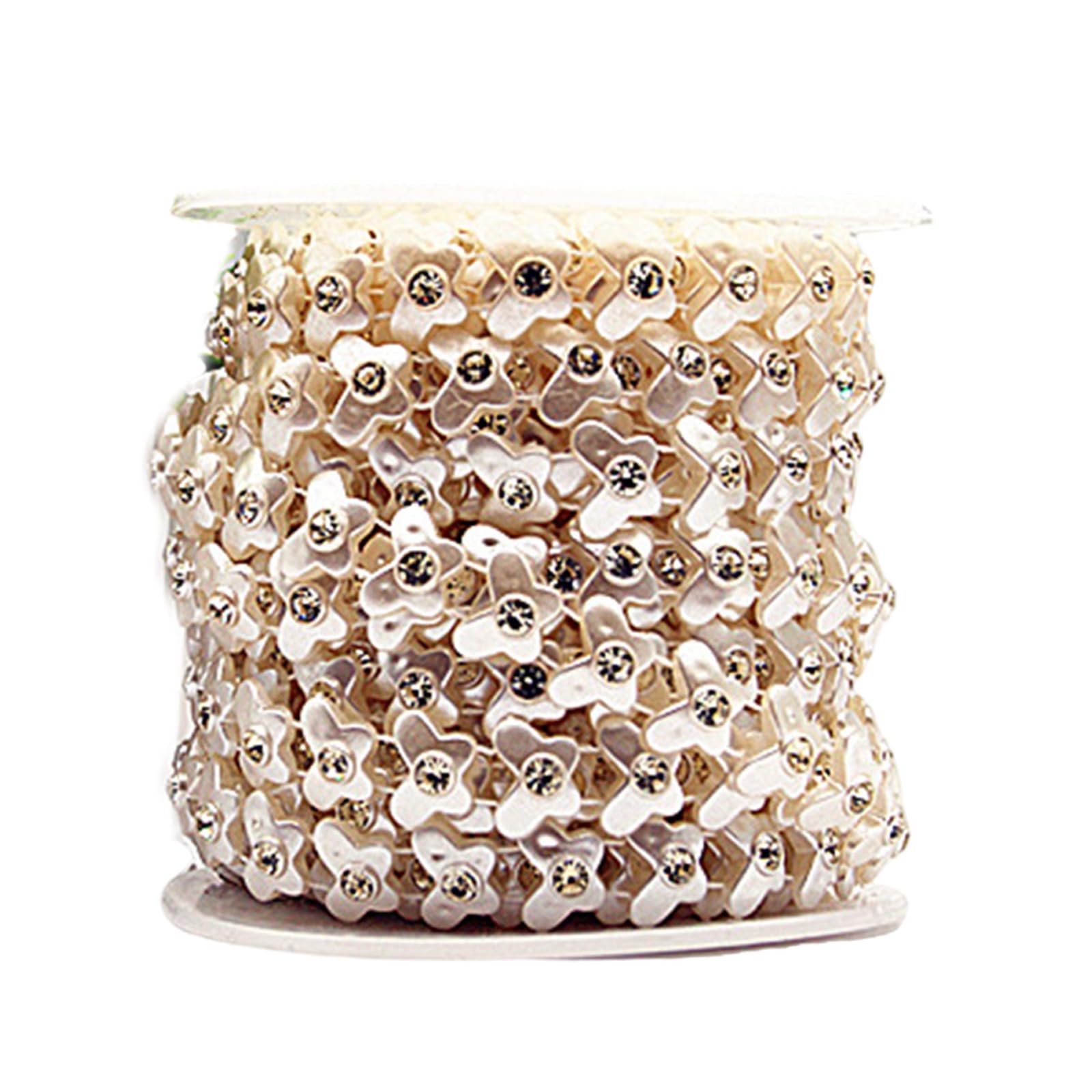 carotoe Pearls Beads String Chain Grinding Artificial Pearls Beads String Wedding Decoration for Party Home Decoration Imitation Bead Chain