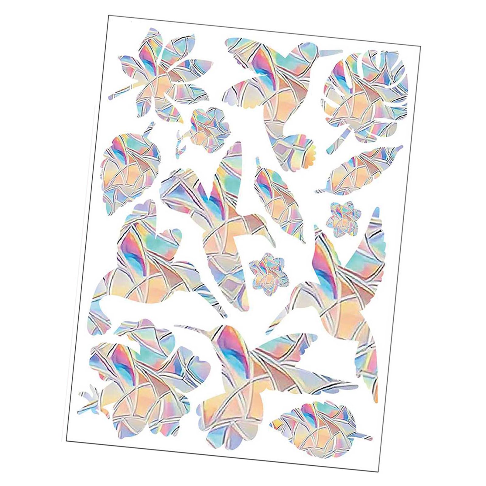 Tsophreniq Prismatics Window Decal PVC Anti-Collision Sticker Bird Protections Window Clings Rainbow Door Glass Stickers Stop Birds None Adhesive Reusables Rainbow Sticker