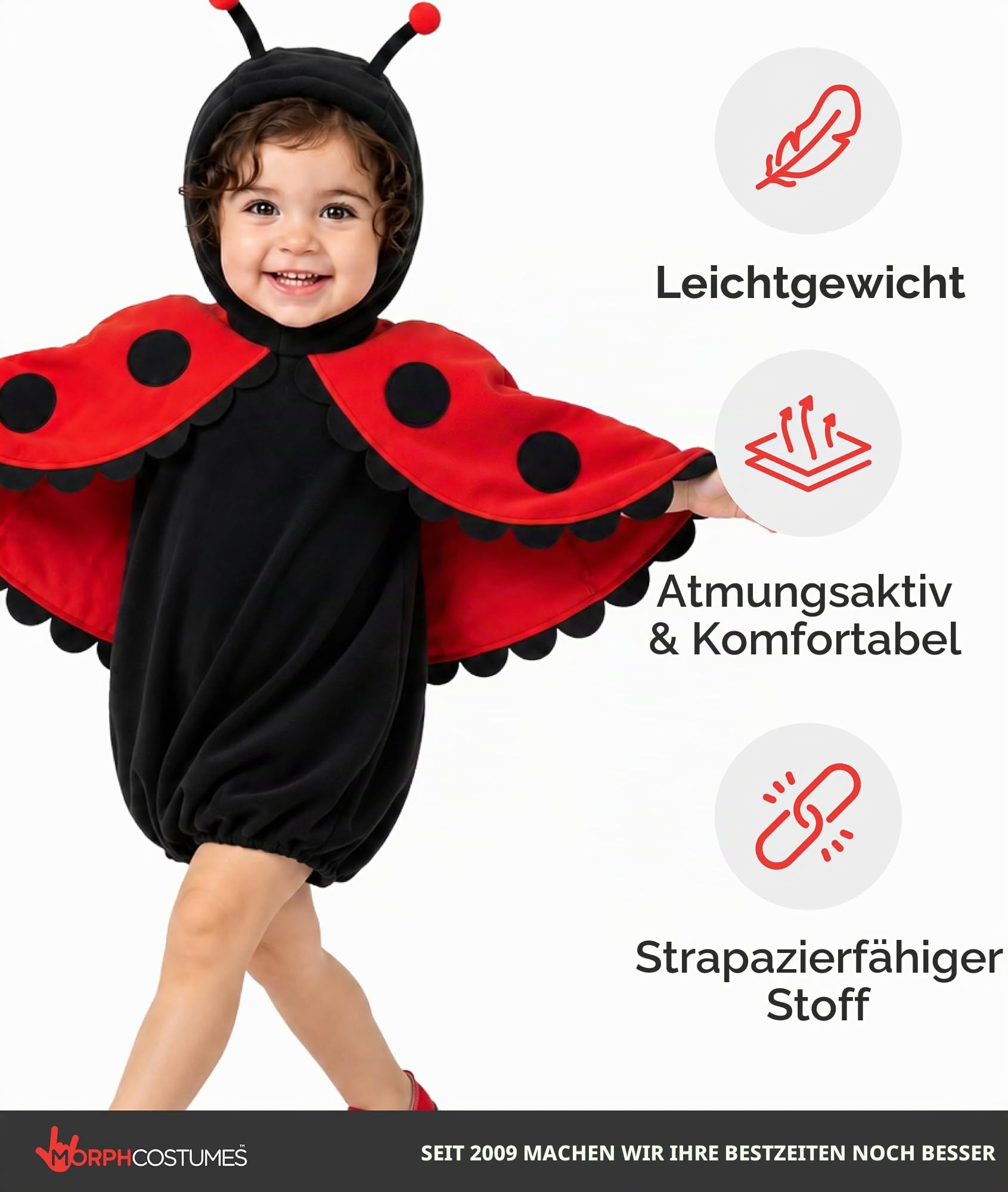Fun Shack Marienkäfer Kostüm für Kleinkinder – Kinderkostüm für Karneval & Fasching, Größe XXL