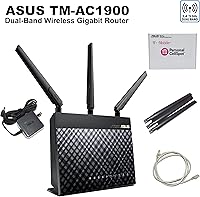 Vista 2 de T-Mobile (AC-1900) ASUS AC1900 router de Gibabit con doble banda, AiProtection con Trend Micro para seguridad de red completa