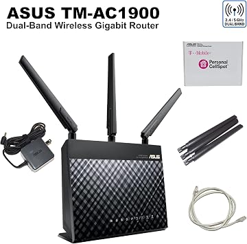 T-Mobile (AC-1900) By ASUS Wireless-AC1900 Dual-Band Gigabit Router, AiProtection with Trend Micro for Complete Network Security