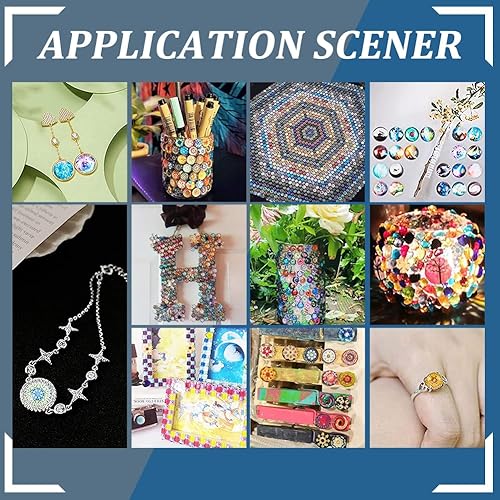 Miniatura 6 de PH PandaHall 200 piezas de mosaico impreso de cristal cabujones de cúpula de 0.472 in de color mixto, caleidoscopio medio redondo, patrón de flores,