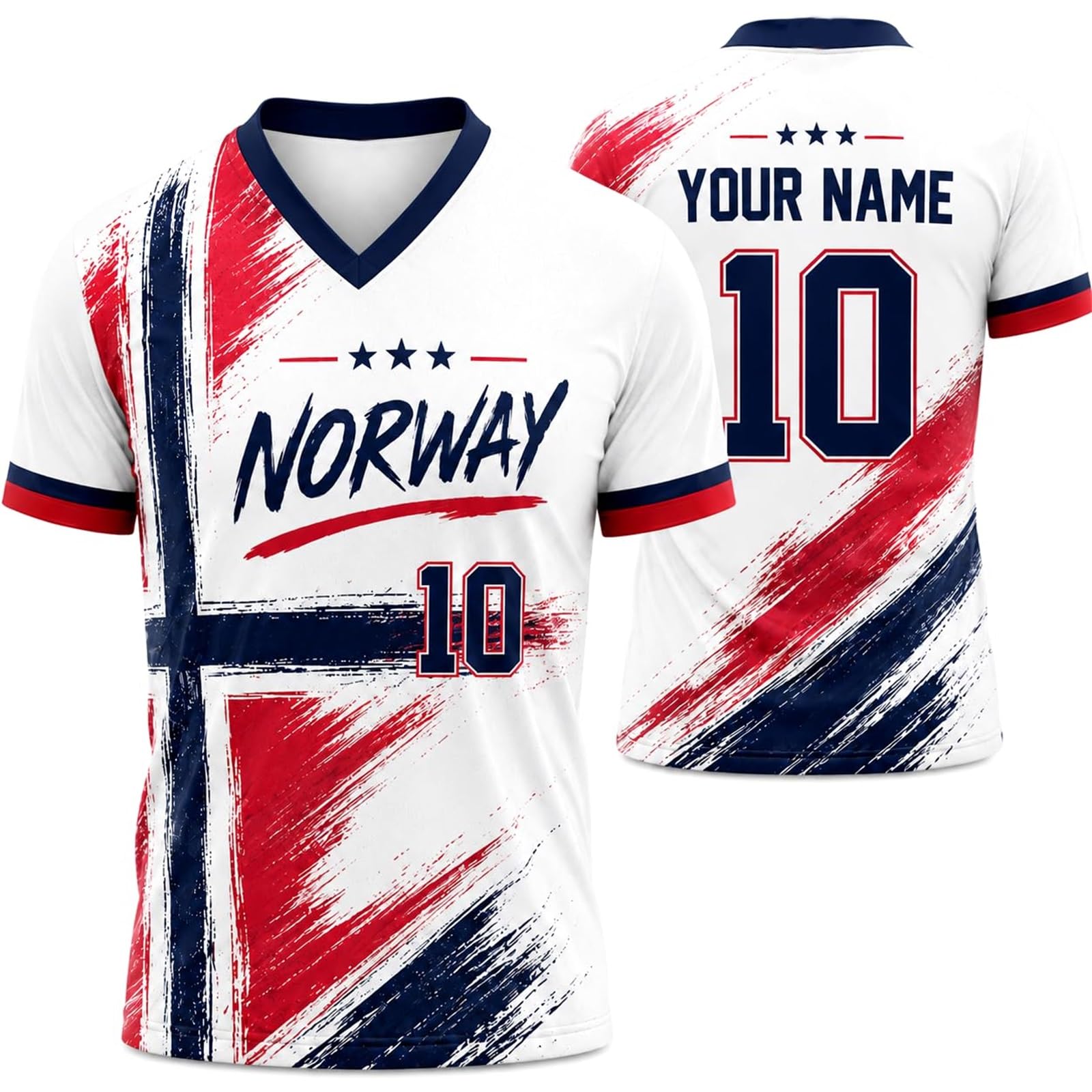 Personalised Name Number Football Shirt 2026 Men Women Youth (Norway)