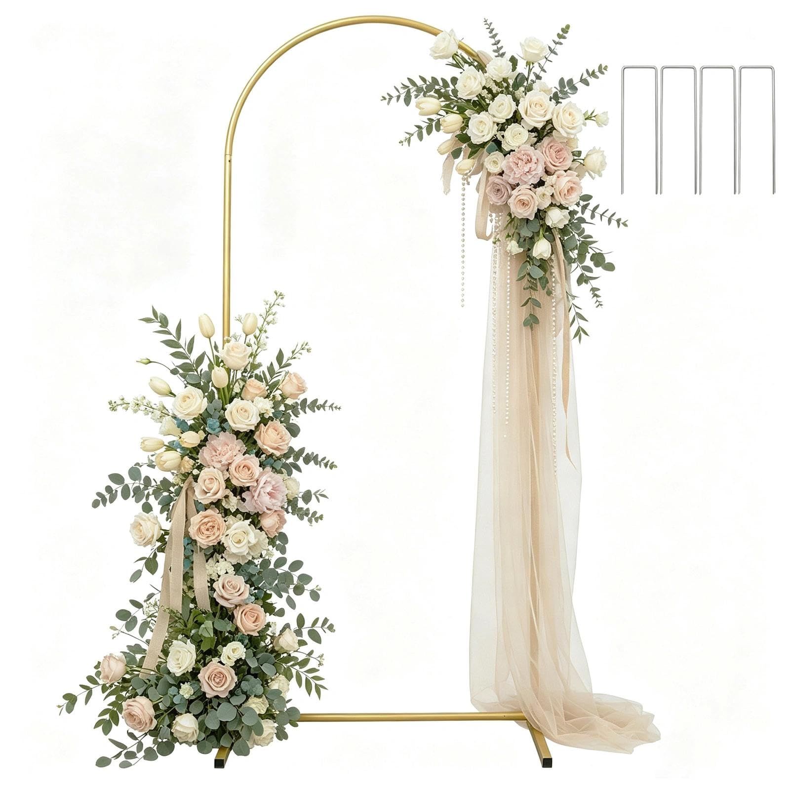 1,8 m de soporte de arco de boda, arcos de boda para fiestas, marco de boda dorado, soporte de arco de globos para novia, baby showers, decoración de fiesta de cumpleaños