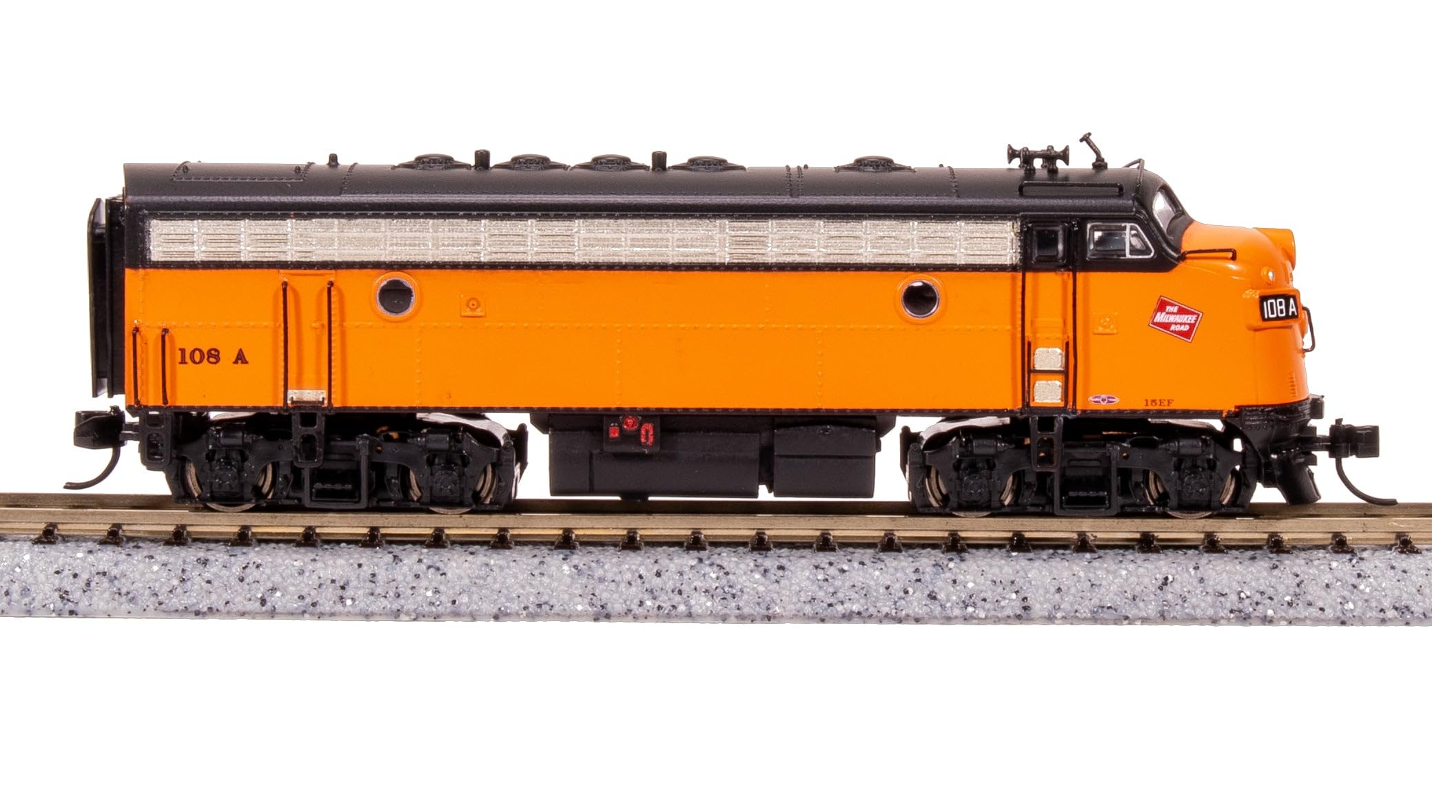 Broadway Limited 7772 EMD F7A, MILW 113A, Orange & Black, Paragon4 Sound/DC/DCC, N Scale