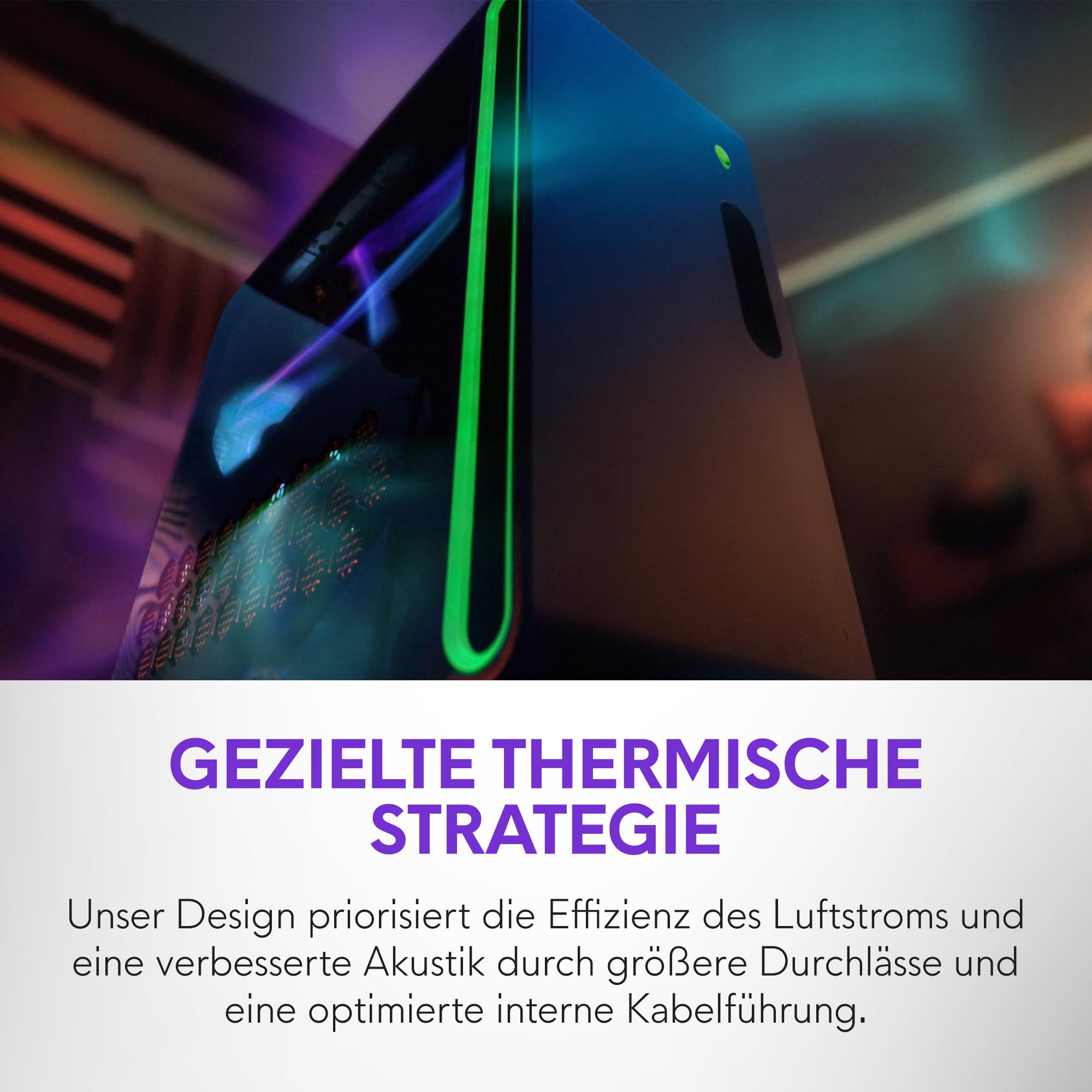 Alienware Aurora Gaming-PC ACT1250 – Intel Core Ultra 7 265KF Series 2, Nvidia GeForce RTX 5070, 32 GB DDR5, 1 TB SSD, Flüssigkühlung, 1000W Netzteil, Windows 11 Home, Seitenscheibe – Schwarz Basalt