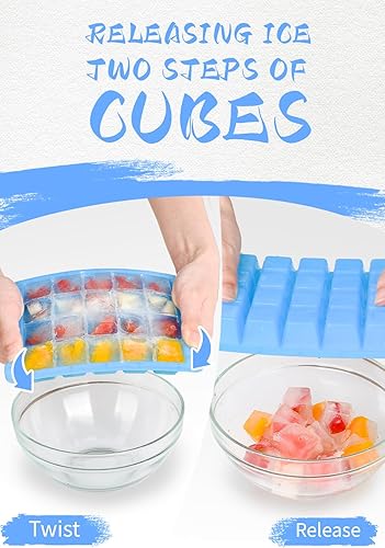 Miniatura 10 de Bandeja para cubitos de hielo, bandejas redondas para cubitos de hielo con tapa y contenedor, bolsa de almuerzo aislada, molde para hacer bolas de