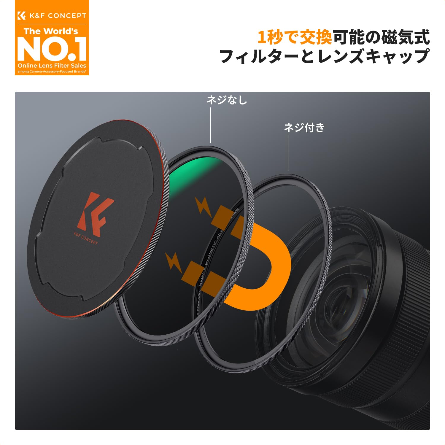 Amazon | K&F CONCEPT 67mm マグネット式ブラックミスト1/4+