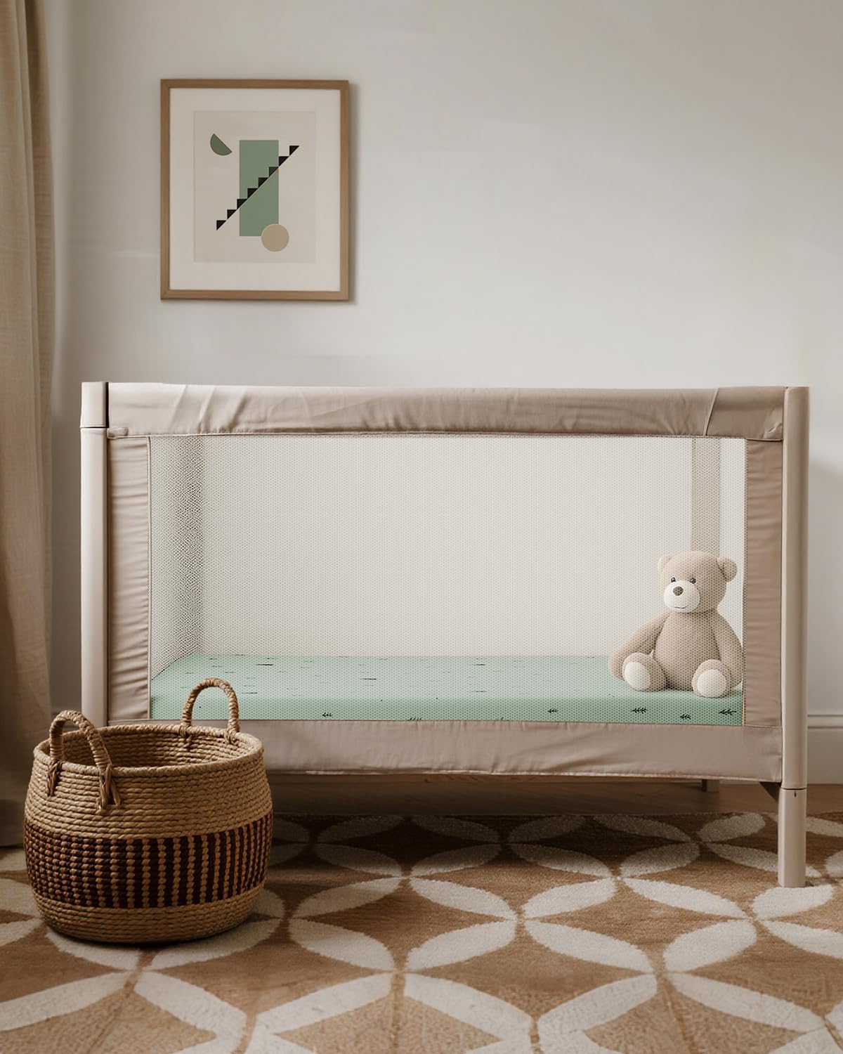 Pack and Play Sheets Fitted, Mini Crib Sheets 2-Pack for Pack N Play Mattress, Stretchy Playpen Sheet for Boys Girls, Softness and Breathable, 38" x 26" - Image 6