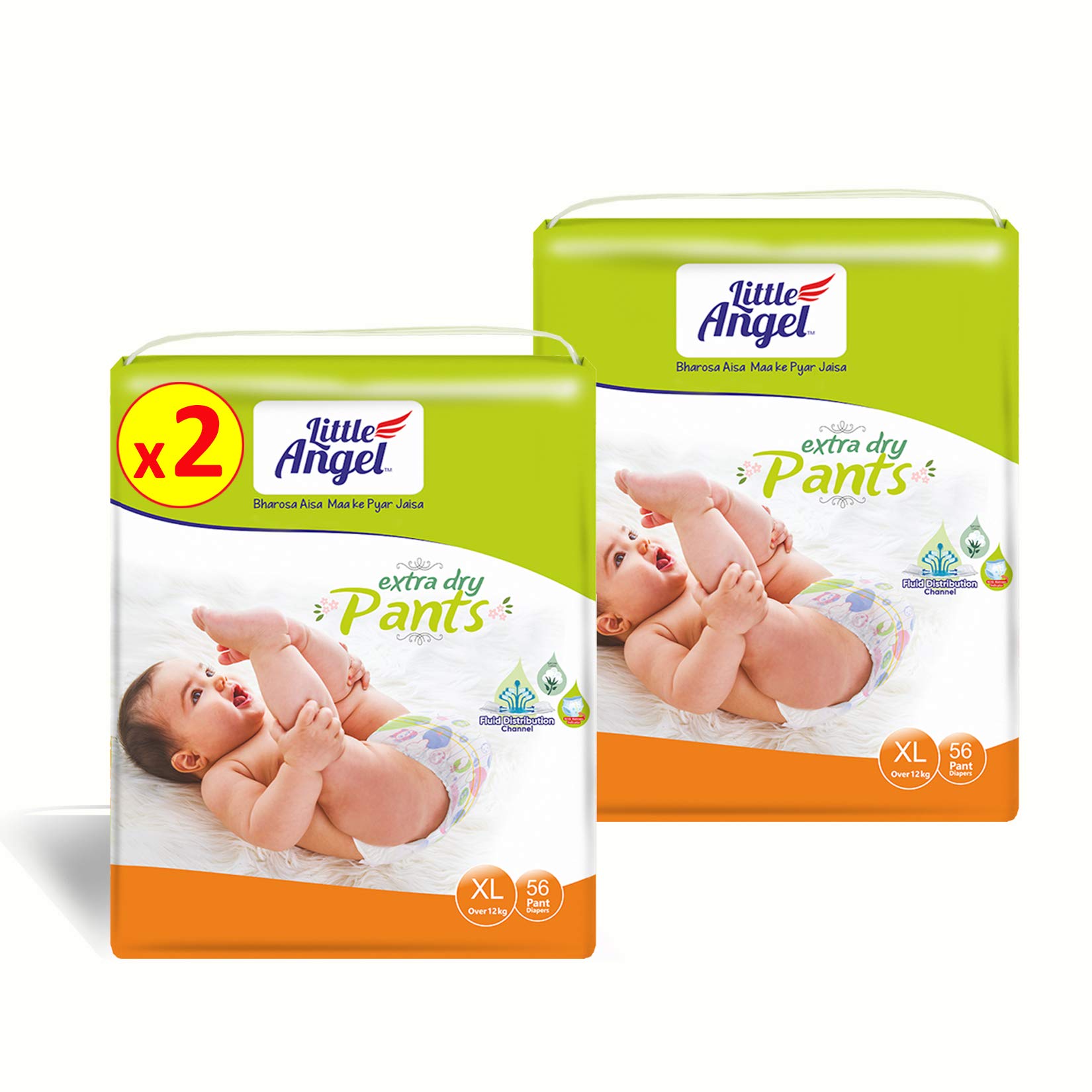 Little AngelLittle Angel Baby Diaper Pants, Extra Large - 112 Units